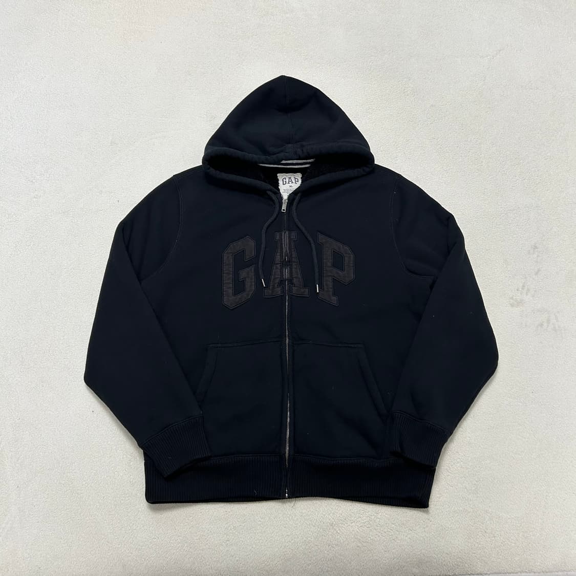 GAP black fleece hood zip-up 상품이미지4