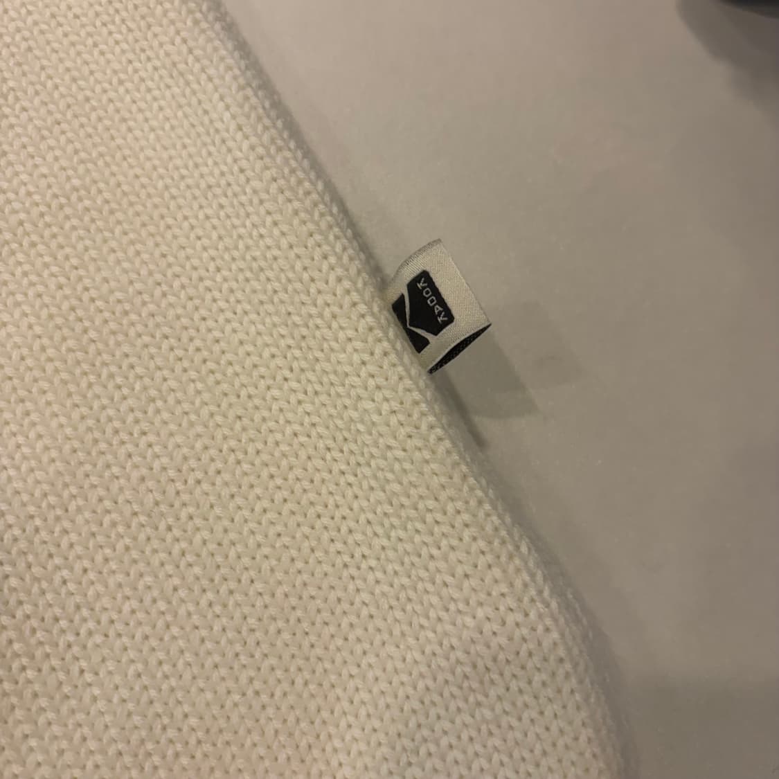 [M] 코닥 Eastman 반팔 니트 스웨터 아이보리 화이트 D865 상품이미지6