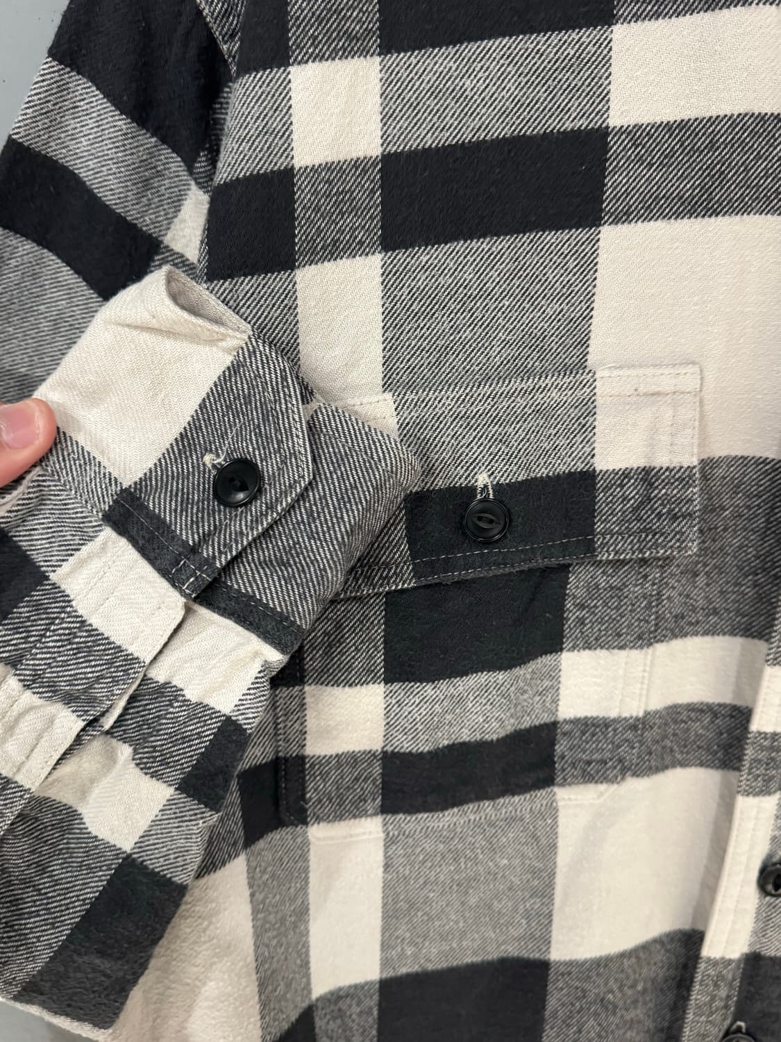 폴로랄프로렌 블랙 화이트 플란넬 체크셔츠  상품이미지5