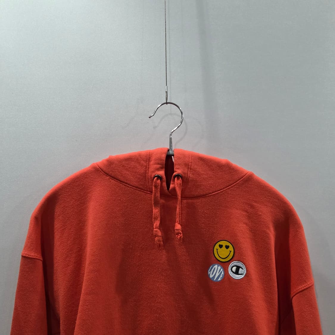 챔피온 우먼 기모 후드티 코랄색 M  상품이미지2