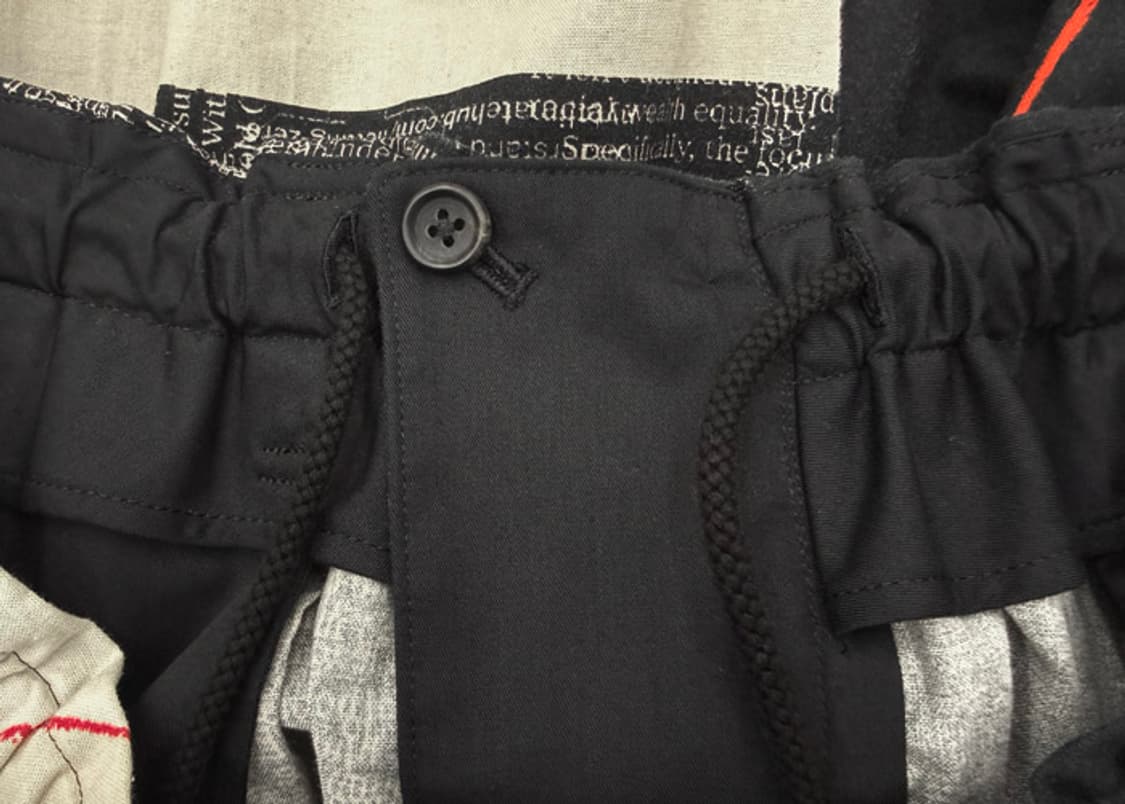 요지야마모토 뿌르옴므 뉴스페이퍼 아사쿠라 유카 드로잉 팬츠 상품이미지8