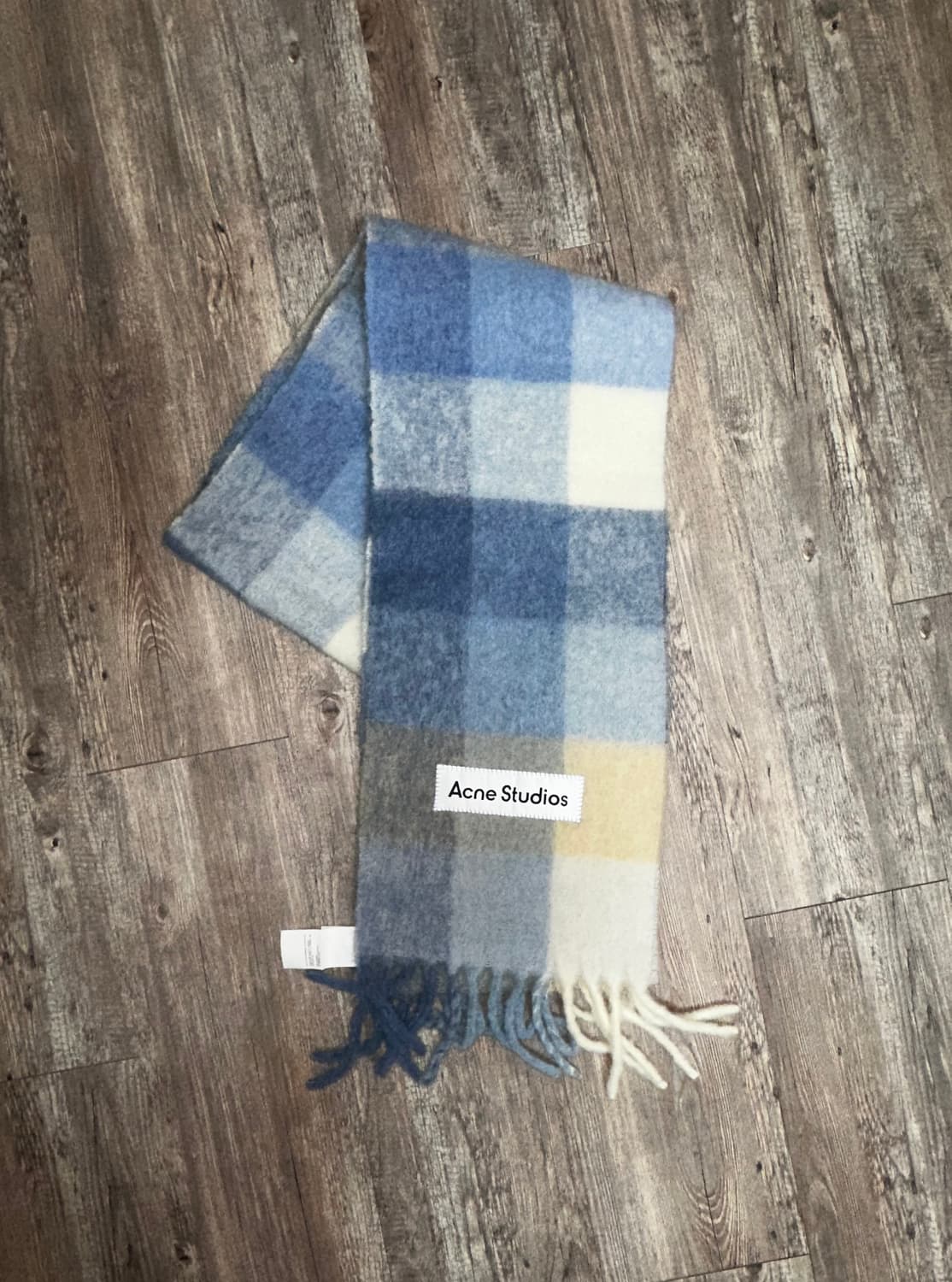 Acne Studios Mohair Check Scarf Pastel B 상품이미지4