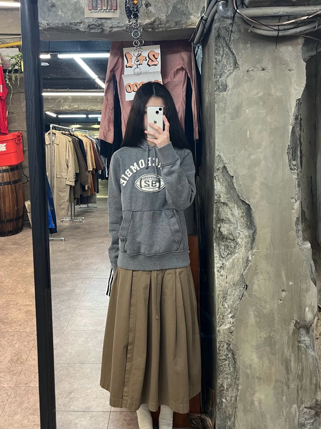 아베크롬비 럭비볼 기모 후드티 그레이 S #csz2973 상품이미지2