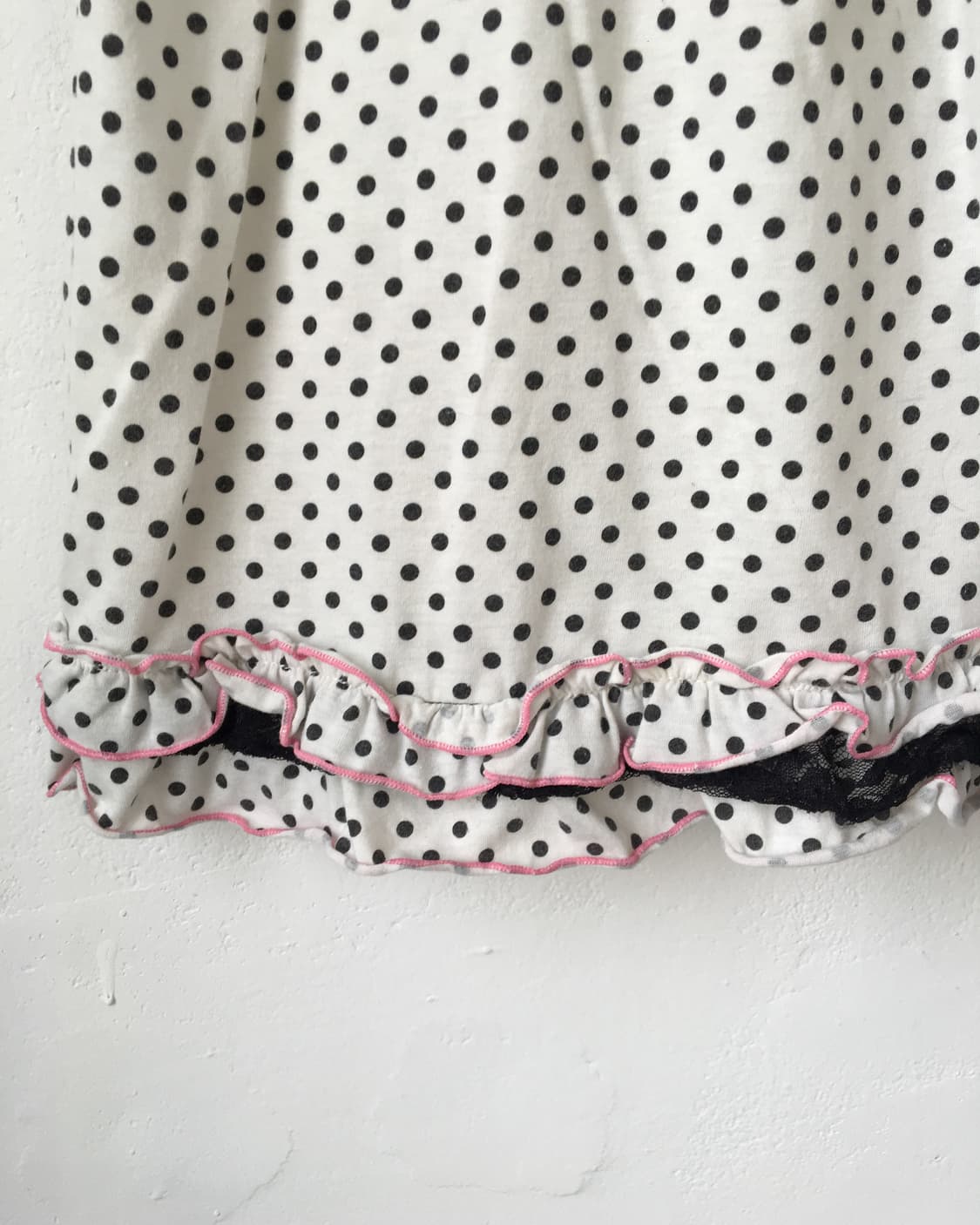 Dot pattern frill sleeveless 상품이미지3