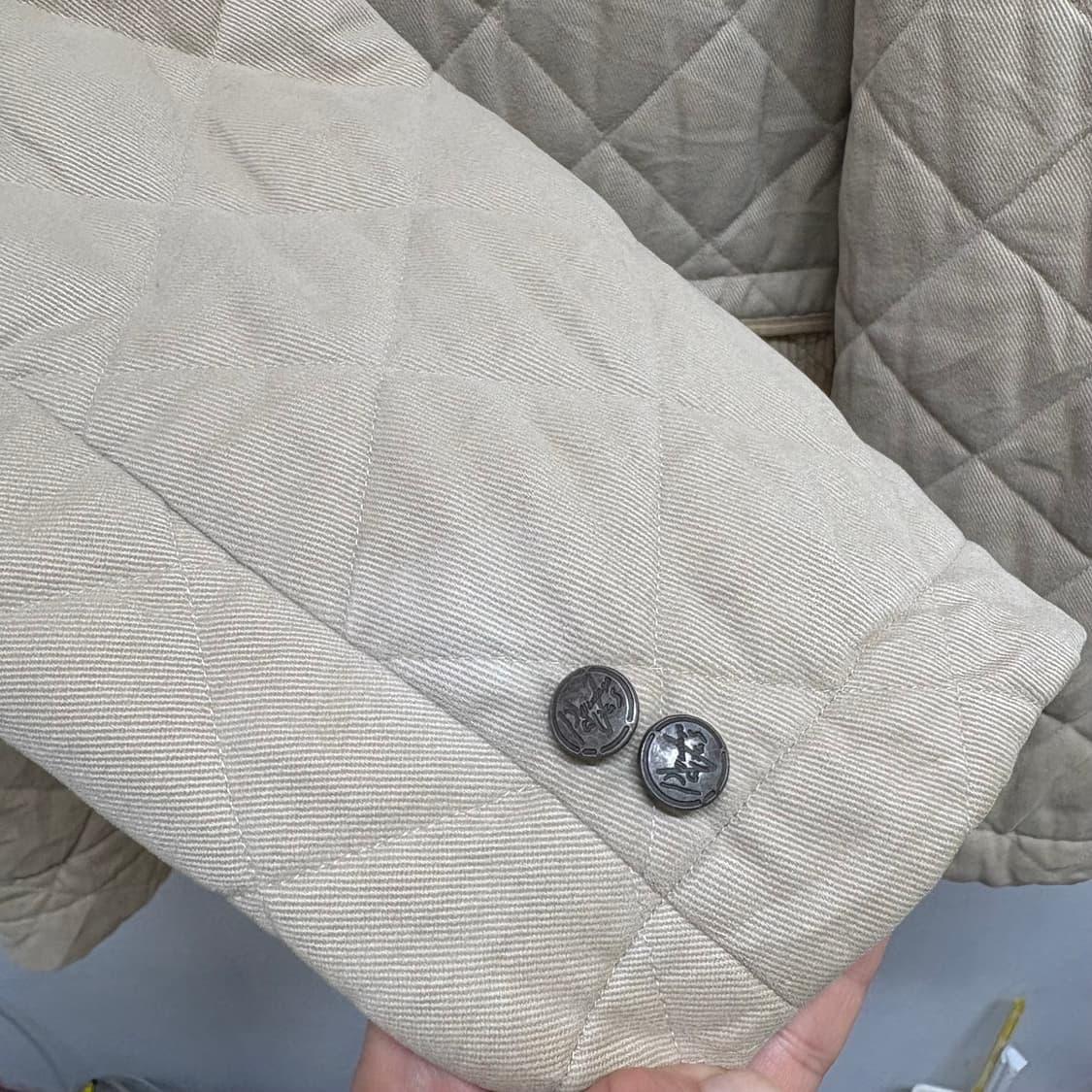 PAPAS 파파스 코듀로이 퀼팅 자켓 L 상품이미지4