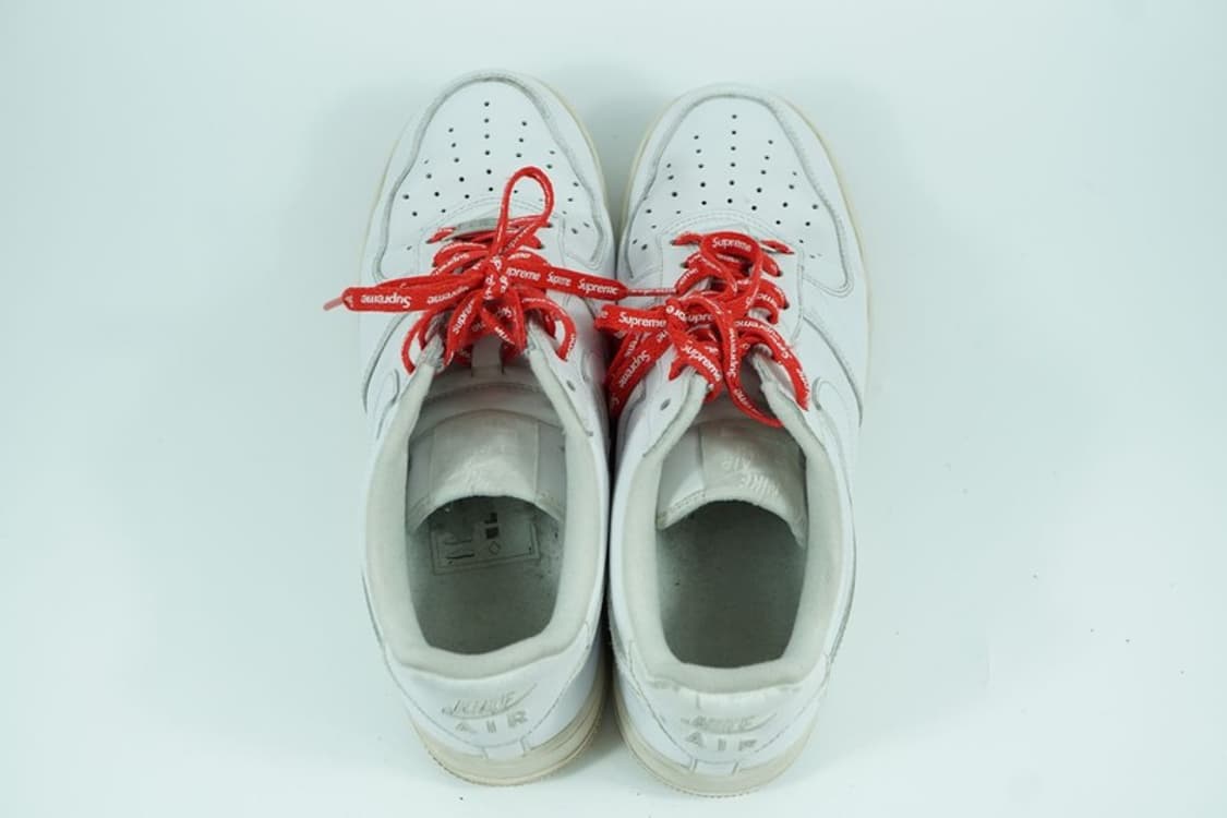 나이키 x 슈프림 에어포스 1 로우 화이트 265 상품이미지5