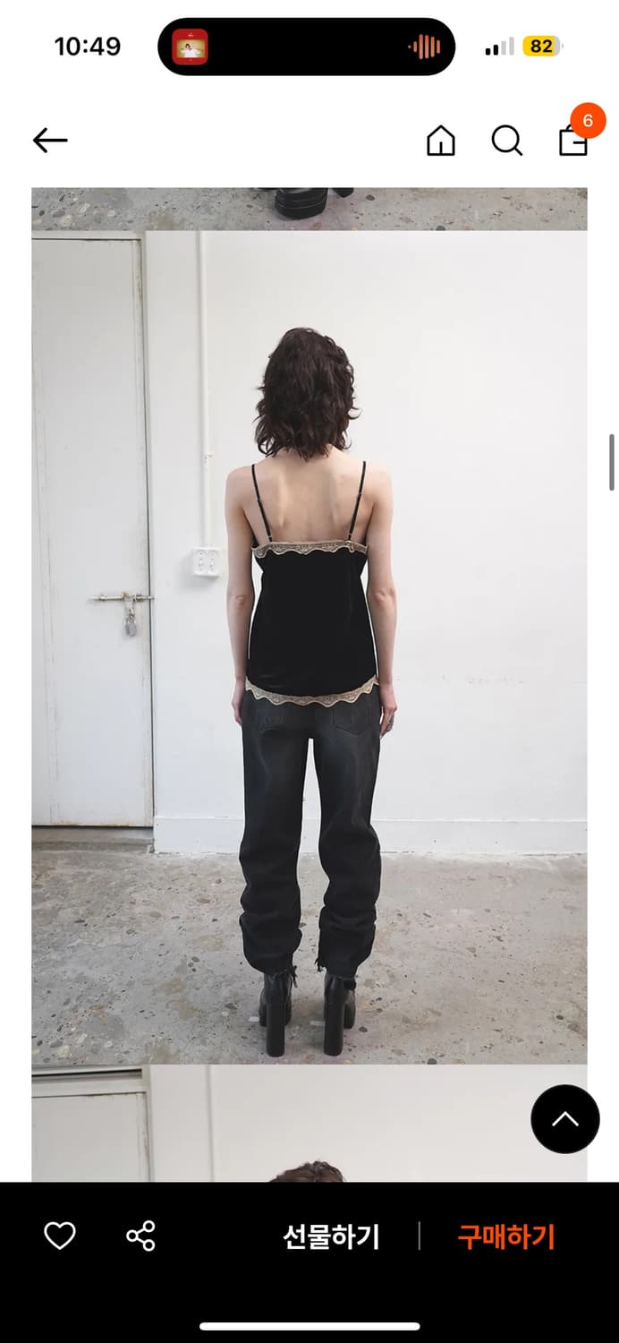 데어드 레이스 벨벳 탑 상품이미지2