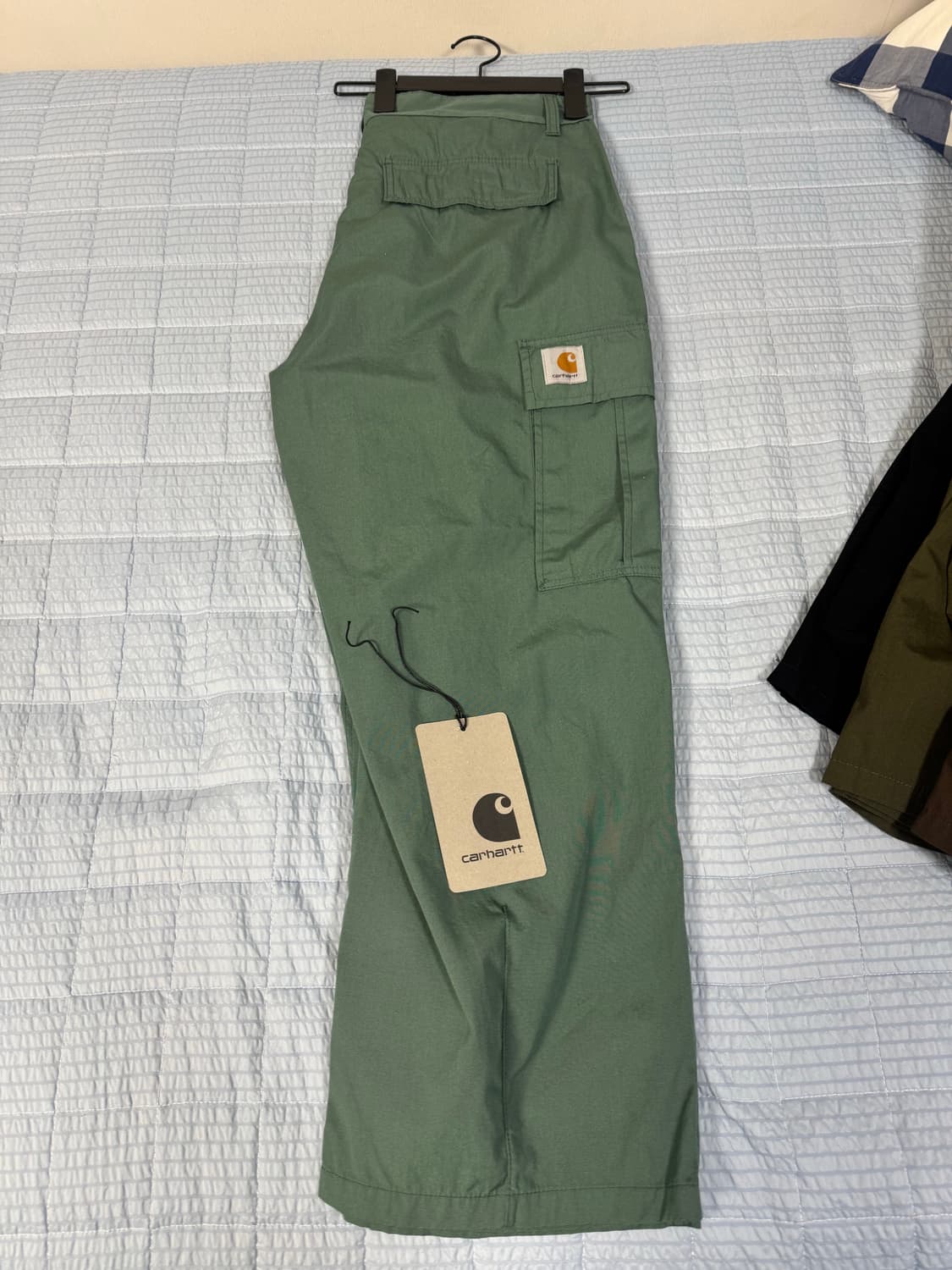 새상품 칼하트 WIP 콜 카고 팬츠 레인 36 실버 파인 린스드 상품이미지1