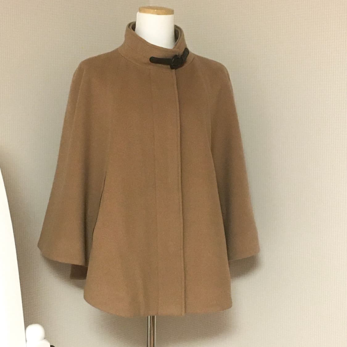 카멜 브라운 케이프 하프코트 상품이미지7