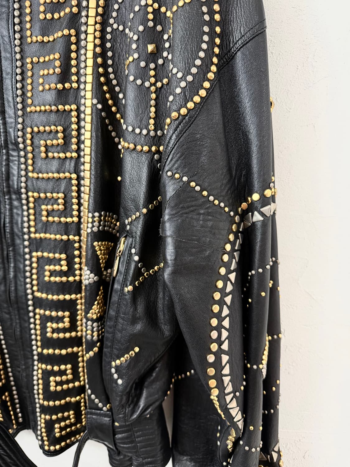 90s gacca 스터디드 레더 봄버 상품이미지4