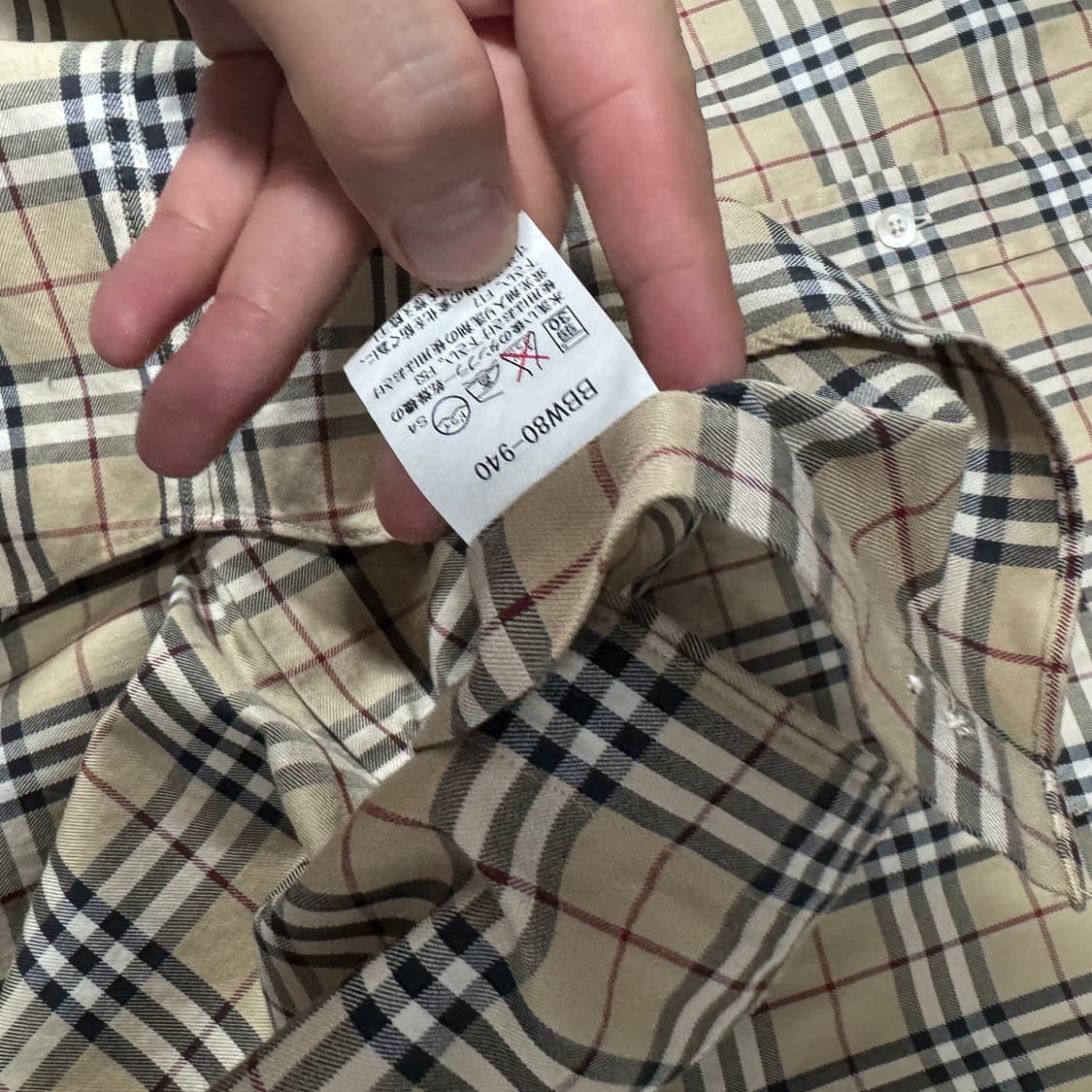정품 버버리 체크셔츠 LL사이즈 상품이미지4