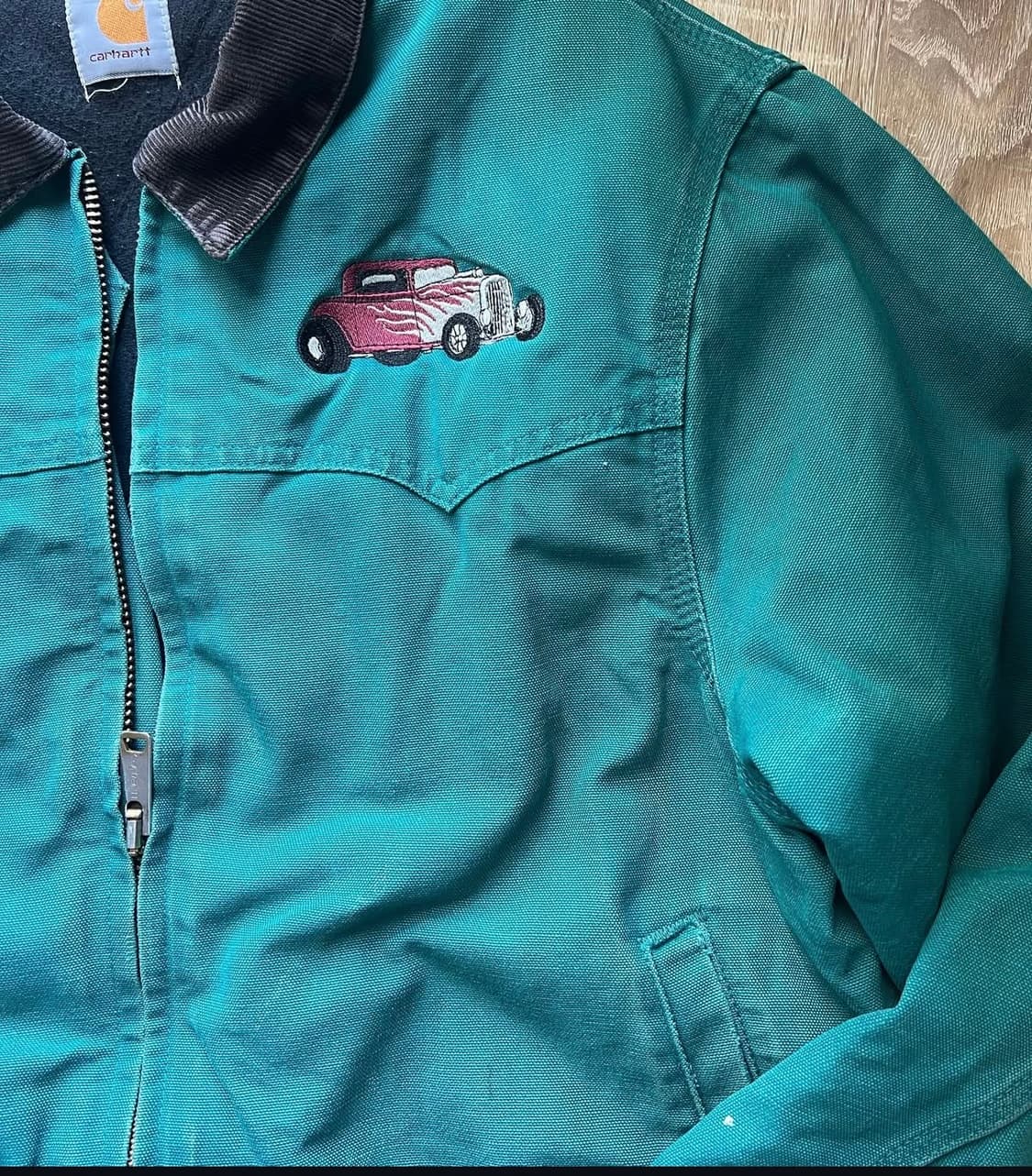 1990년대 빈티지 Carhartt SANTA FE 재킷 아쿠아 블루! 상품이미지3