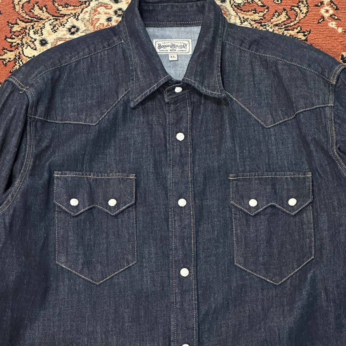 부기 홀리데이 데님 웨스턴 셔츠 (XL) 상품이미지3