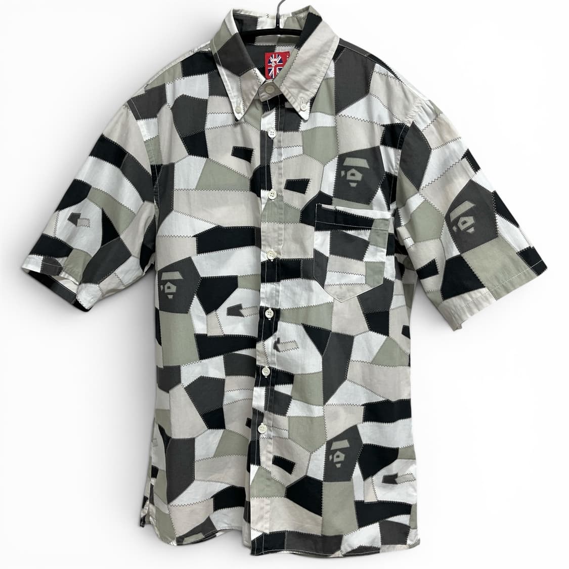 베이프(BAPE) OG 스테인드글라스 패치워크 그래픽 반팔셔츠, S 상품이미지2