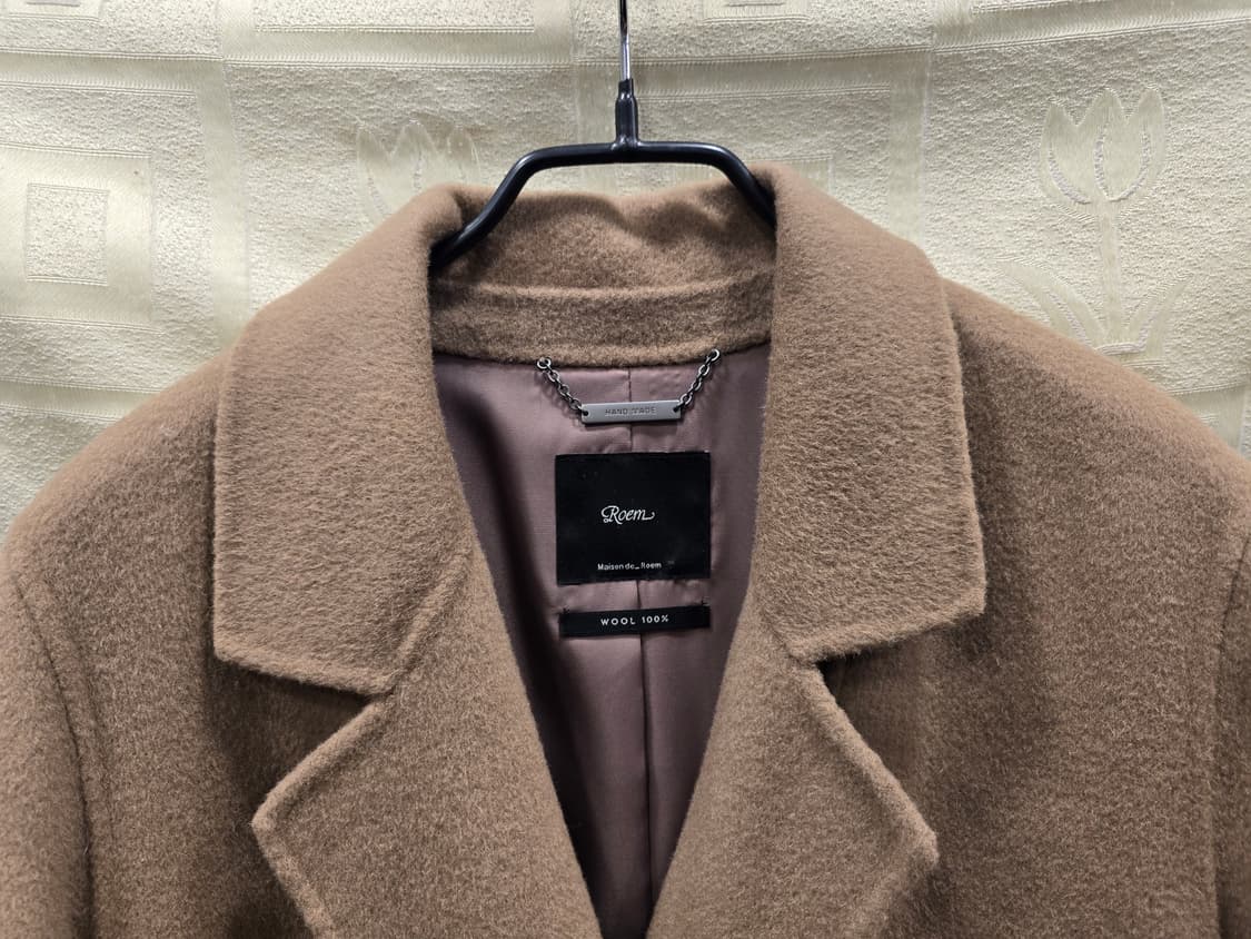 거의새거) 로엠 Roem 핸드메이드 울 100% 롱 코트 베이지 66 상품이미지2