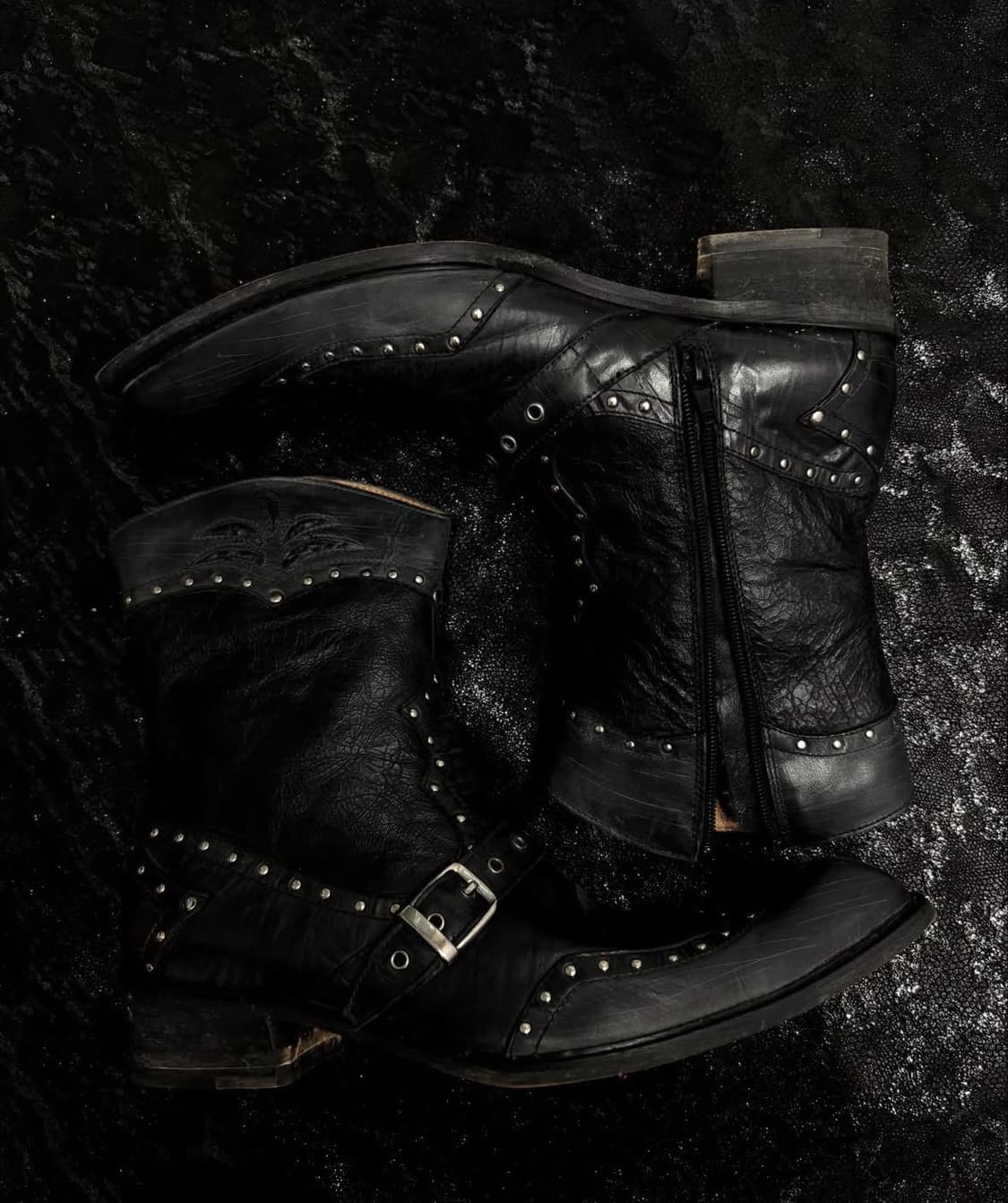 "Red Cover" 00's V-Kei Mood Buckle Boots 상품이미지1