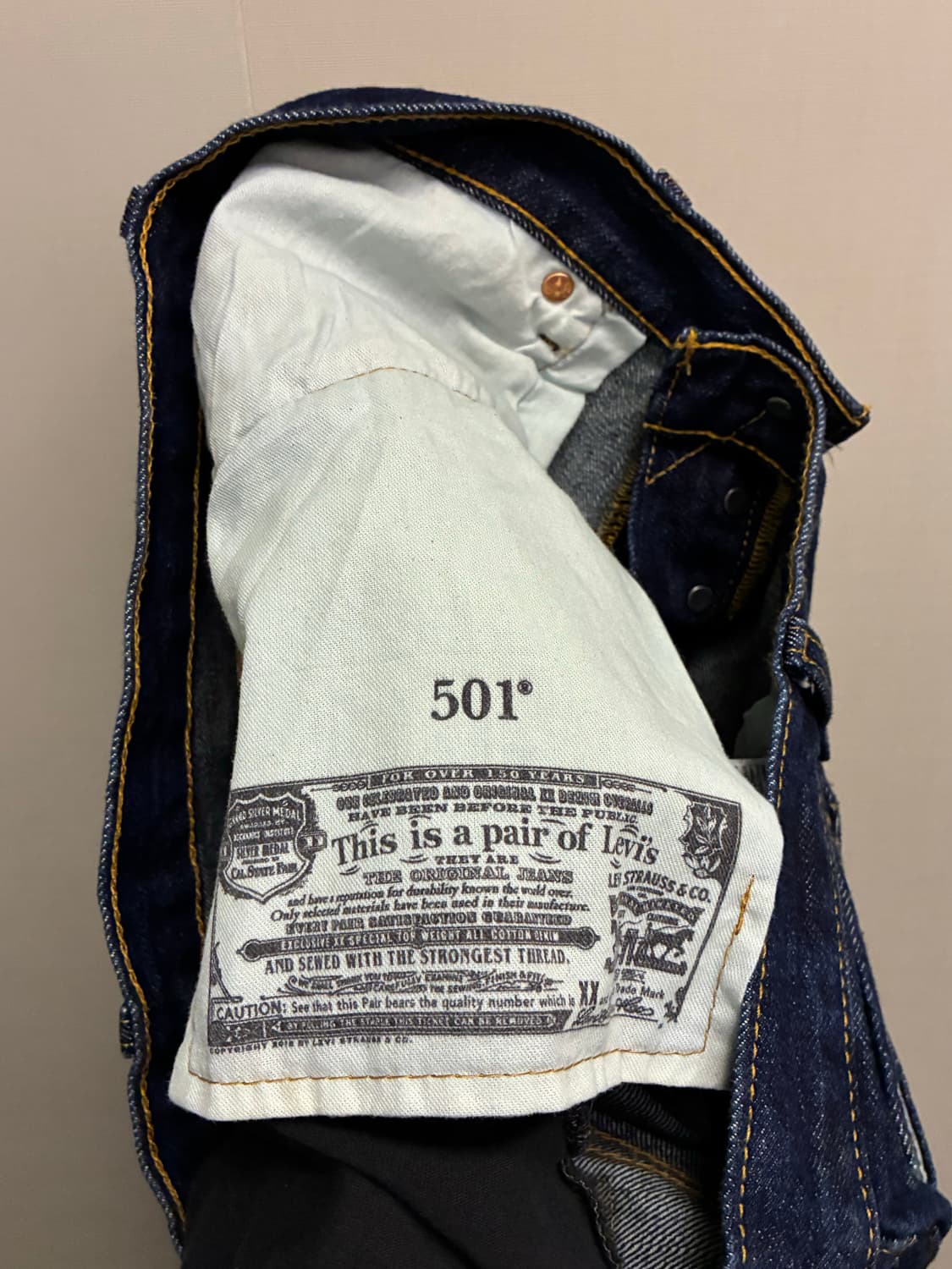 (33~34)Levis 리바이스 501 진청 데님 청바지 스트레이트핏 상품이미지8