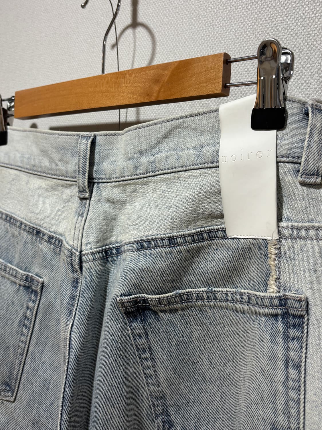 택포/52/S급) 노이어 로우컷 리워크 와이드 데님 팬츠 상품이미지4