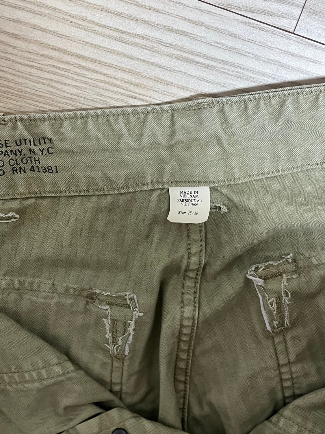 rrl더블알엘 헤링본 퍼티그팬츠 29/30 사이즈 상품이미지4