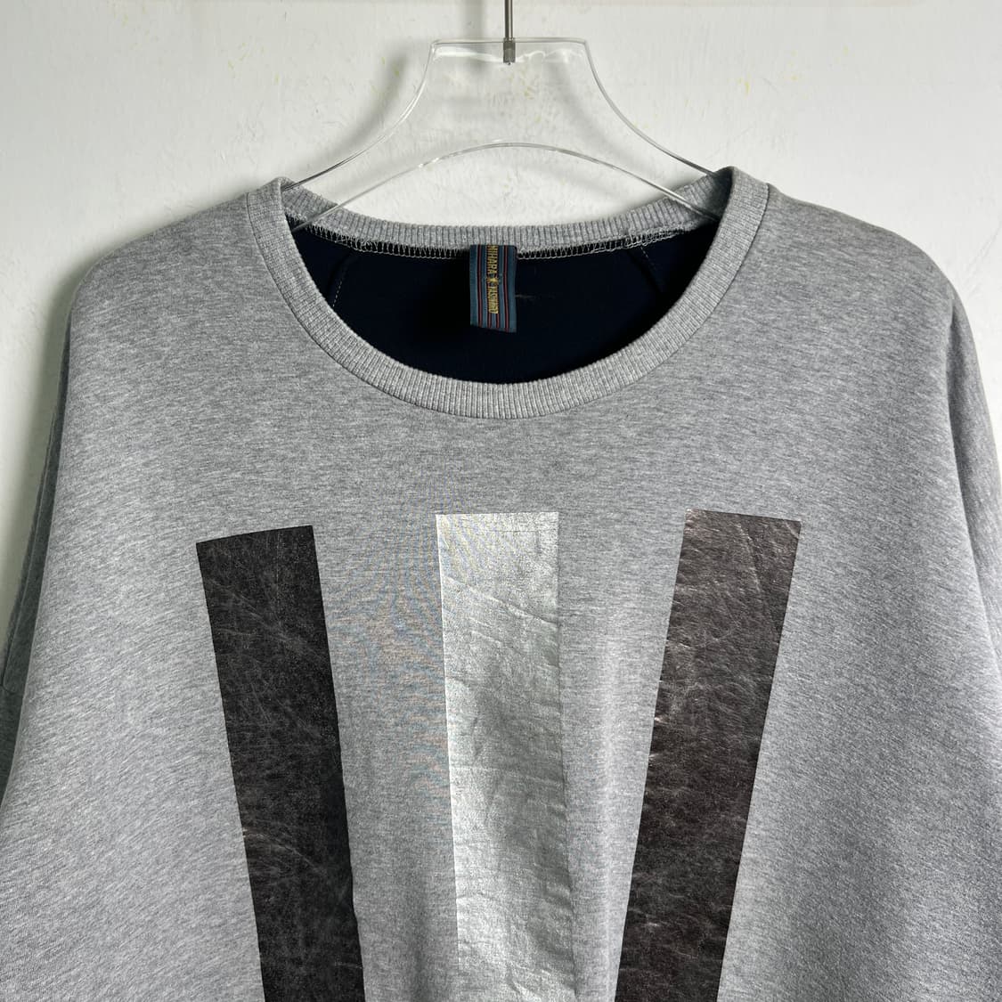 미하라 야스히로 테이핑 디테일 배색 그레이 맨투맨 50 상품이미지4