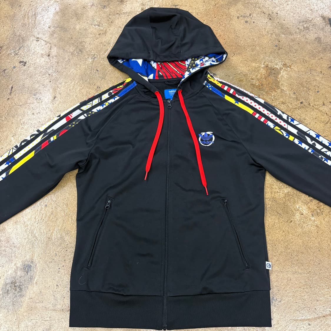 [정품] 아디다스 올드스쿨 블랙 져지 후드집업 b19 상품이미지3