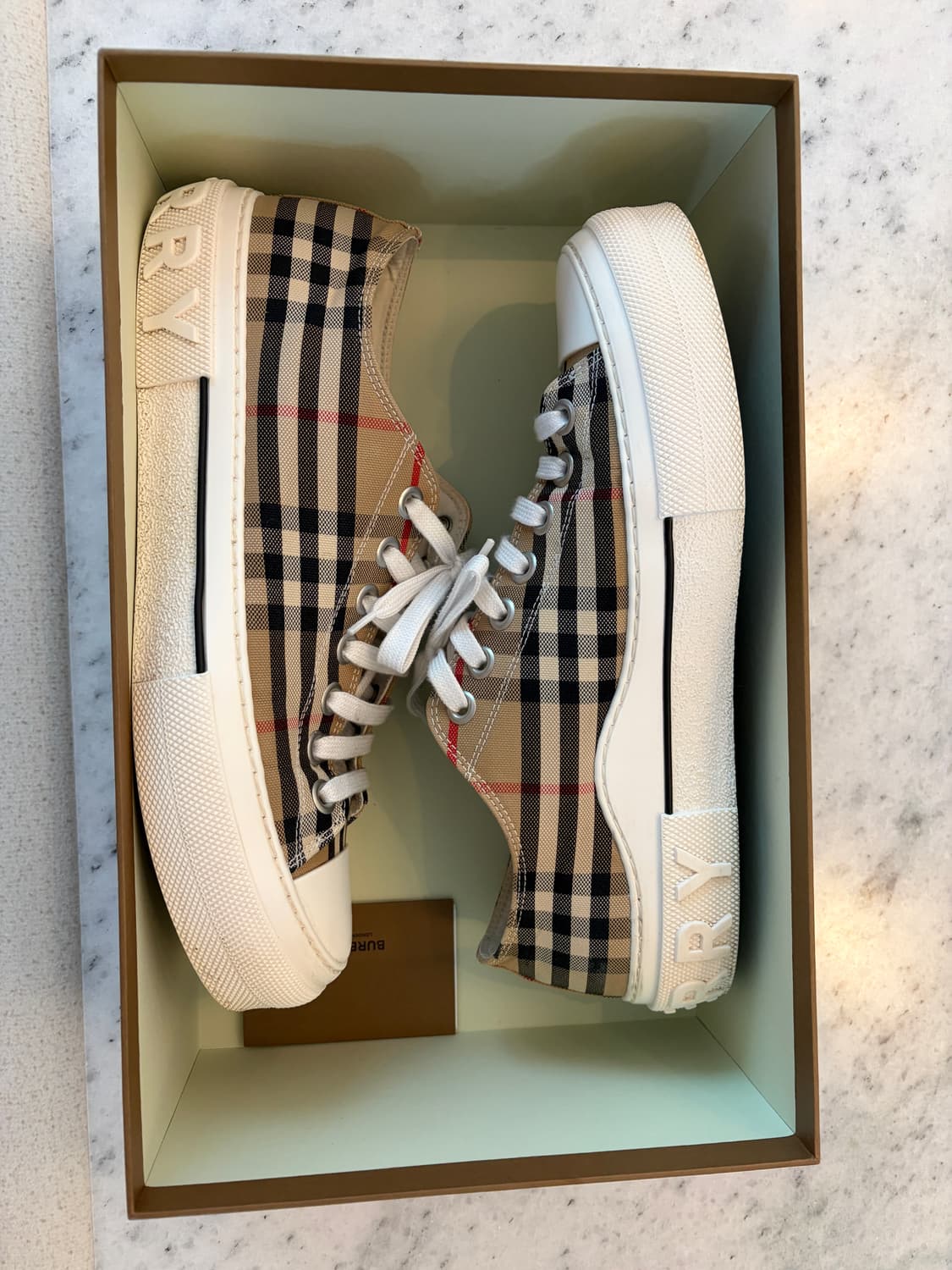 버버리/ 25fw 빈티지 체크 캔버스 스니커즈/43 상품이미지10