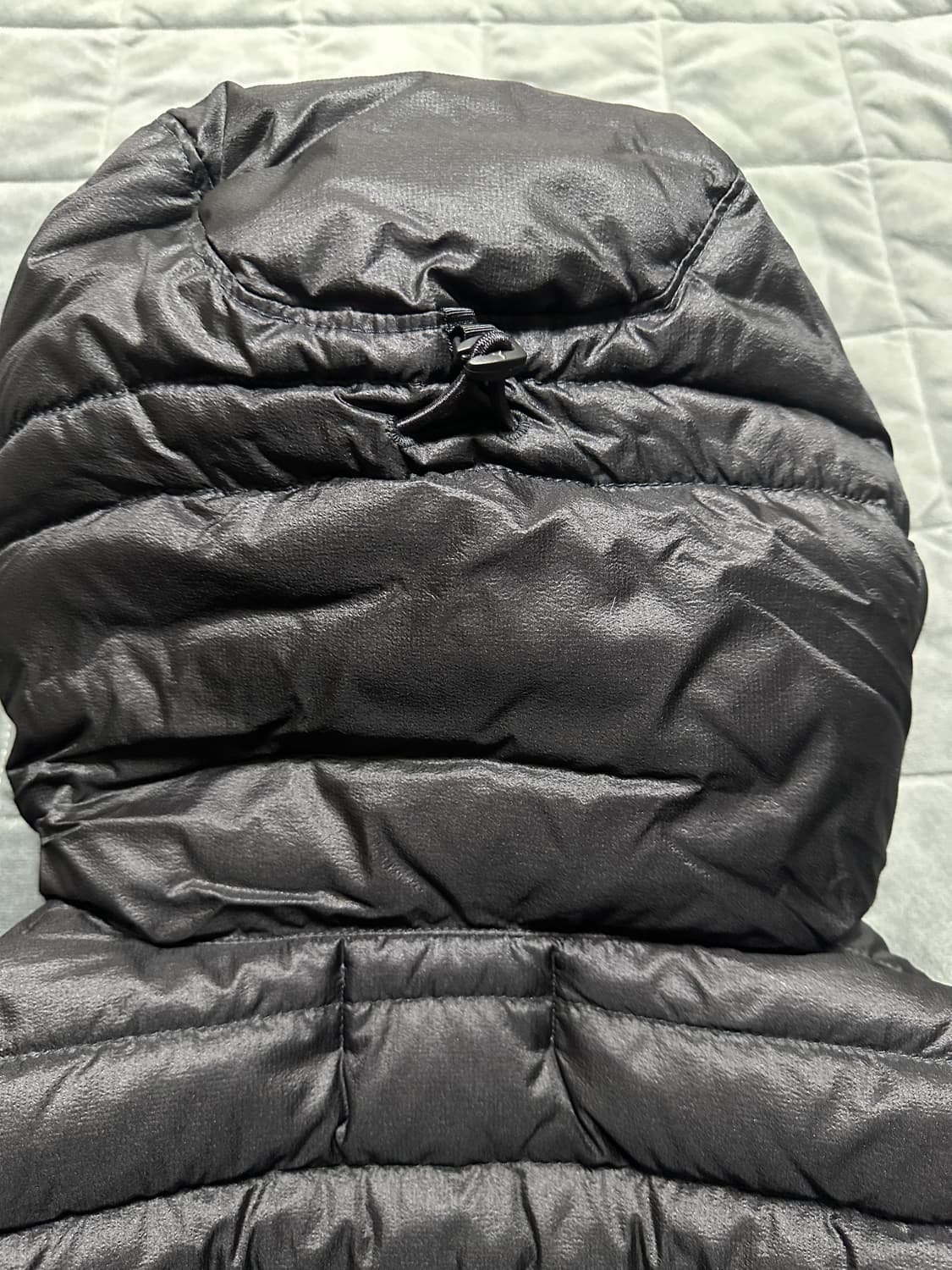 [L] 스톤 아일랜드 바이오 베이스 립스탑 후드 다운 경량패팅 자켓 블랙 상품이미지7