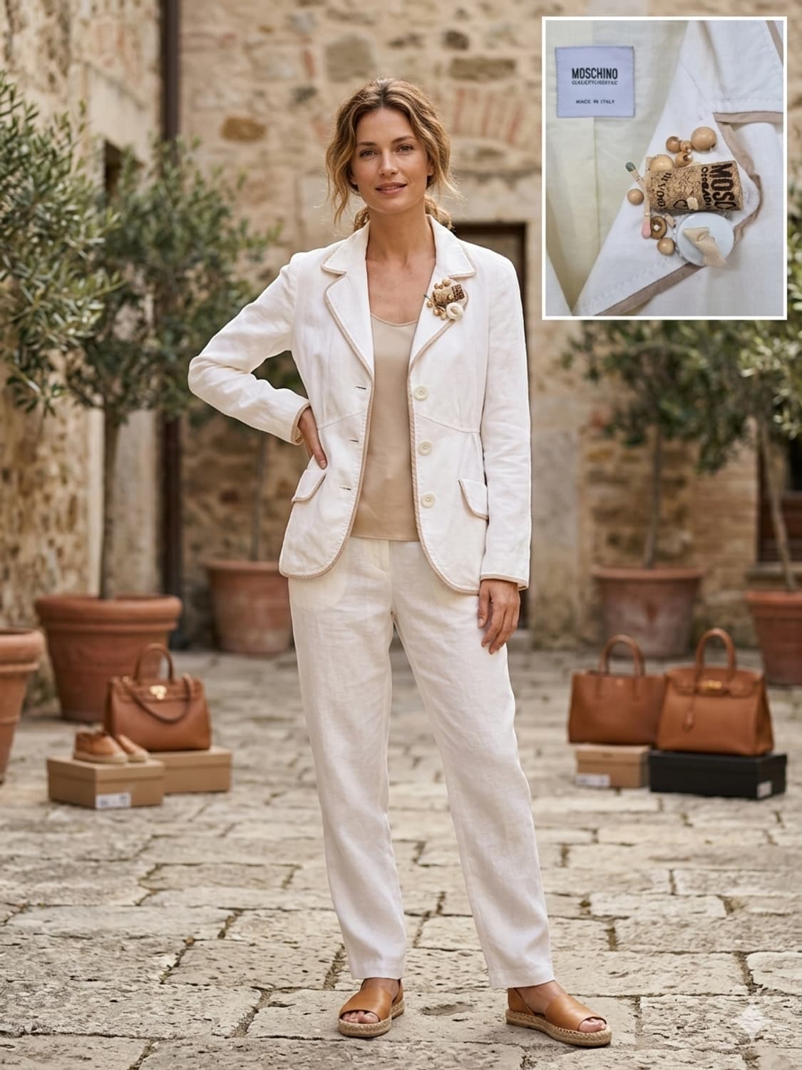 정품) 모스키노 린넨 자켓 상품이미지1