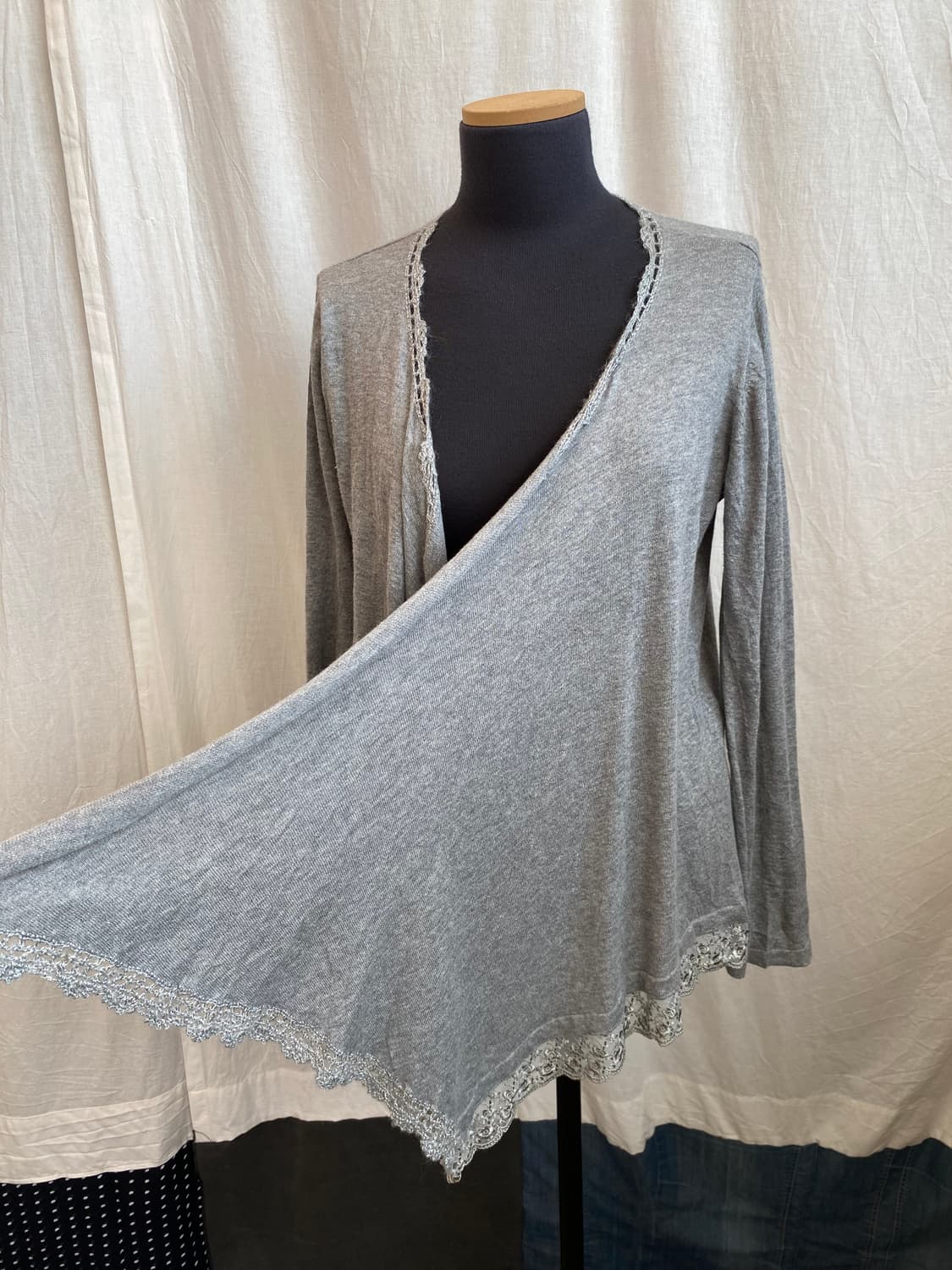 그레이 오픈형 면가디건(M) 상품이미지1