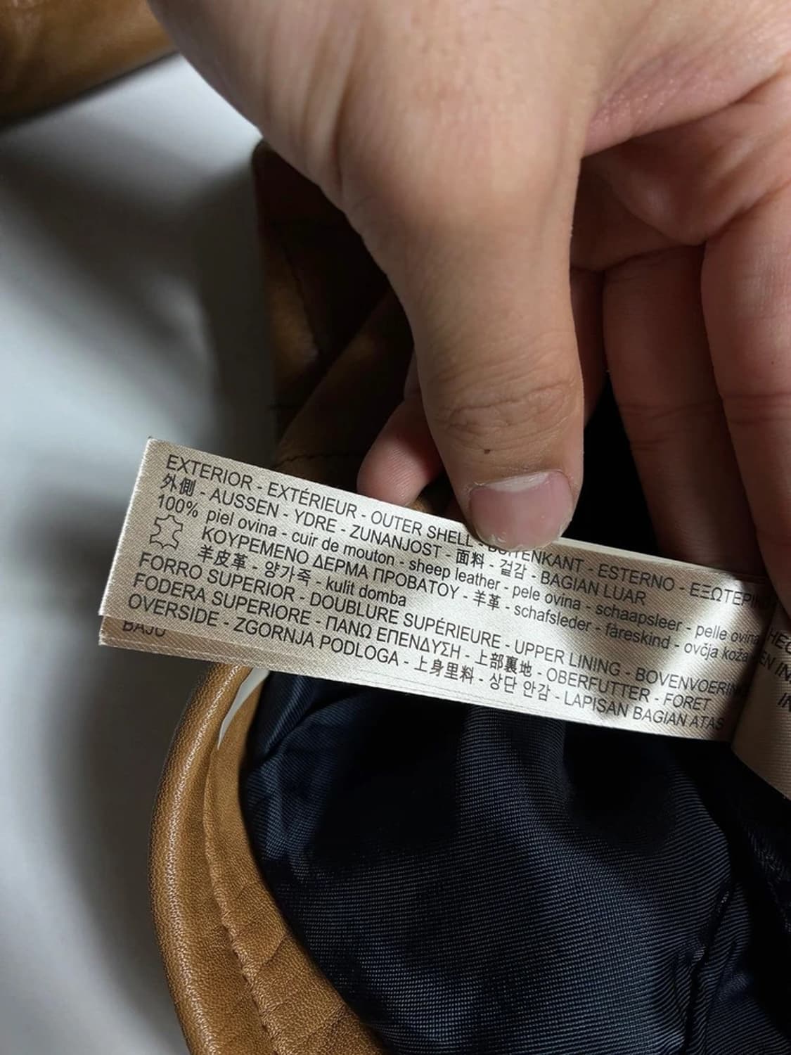 마시모두띠 브라운 하이넥 양가죽 자켓 R1385 상품이미지8