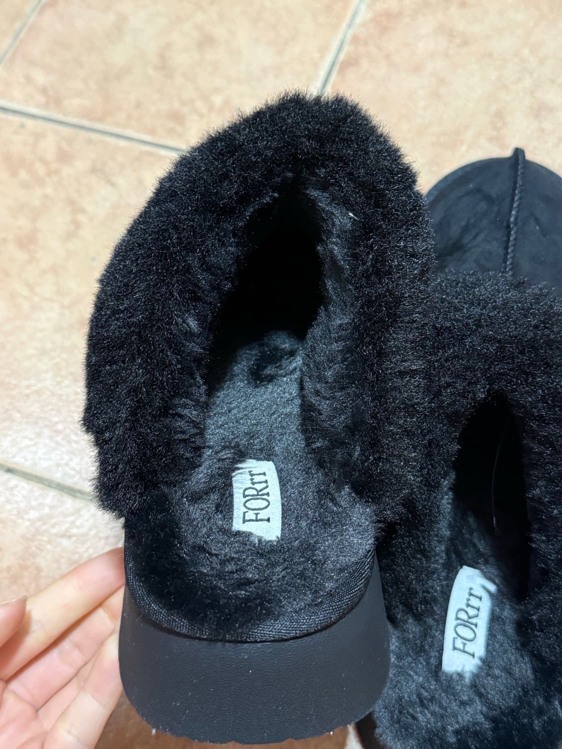 포른른 플랫폼 퍼 슬리퍼 상품이미지4