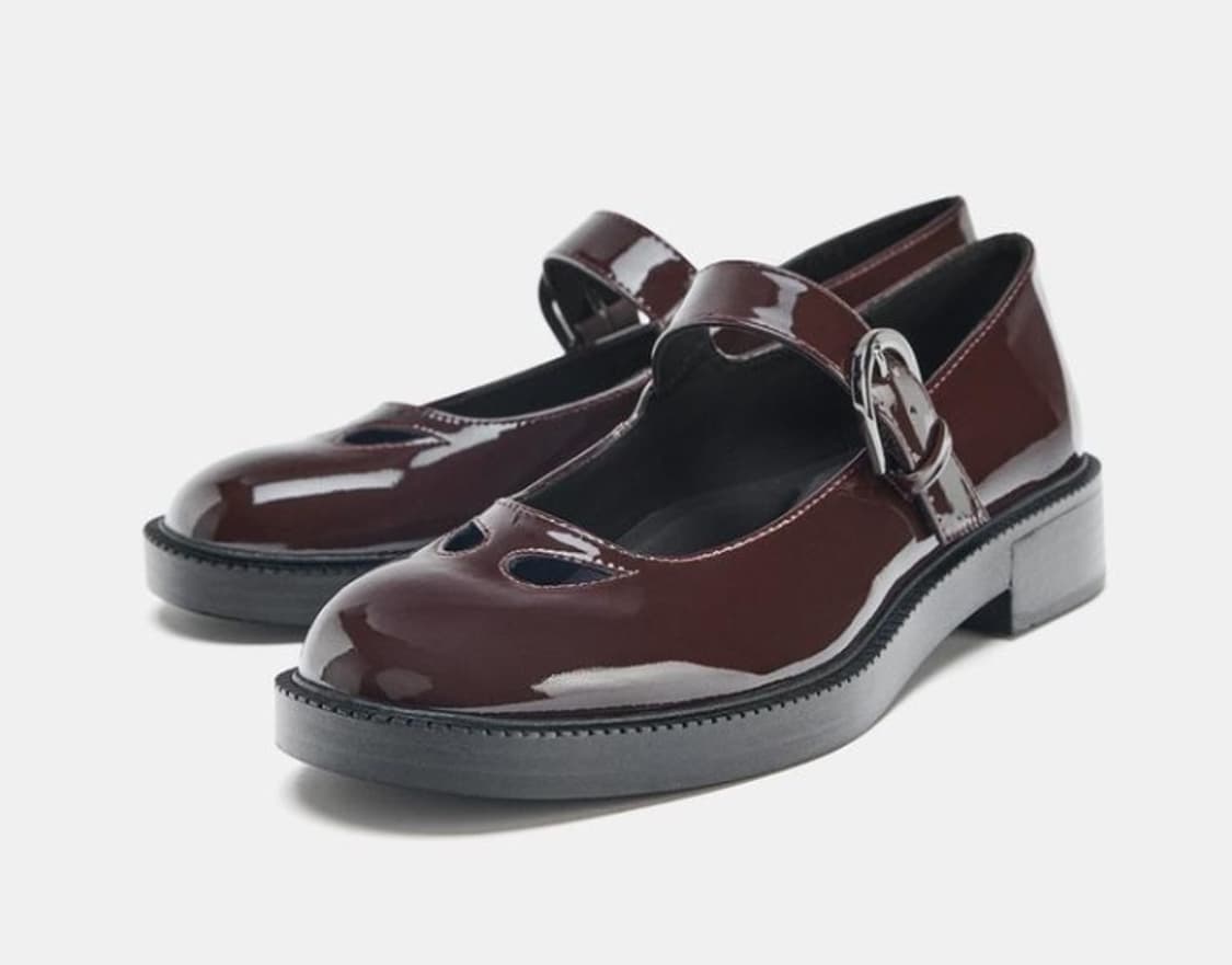자라 플랫폼 메르세데스 슈즈, 버건디 레드 상품이미지4
