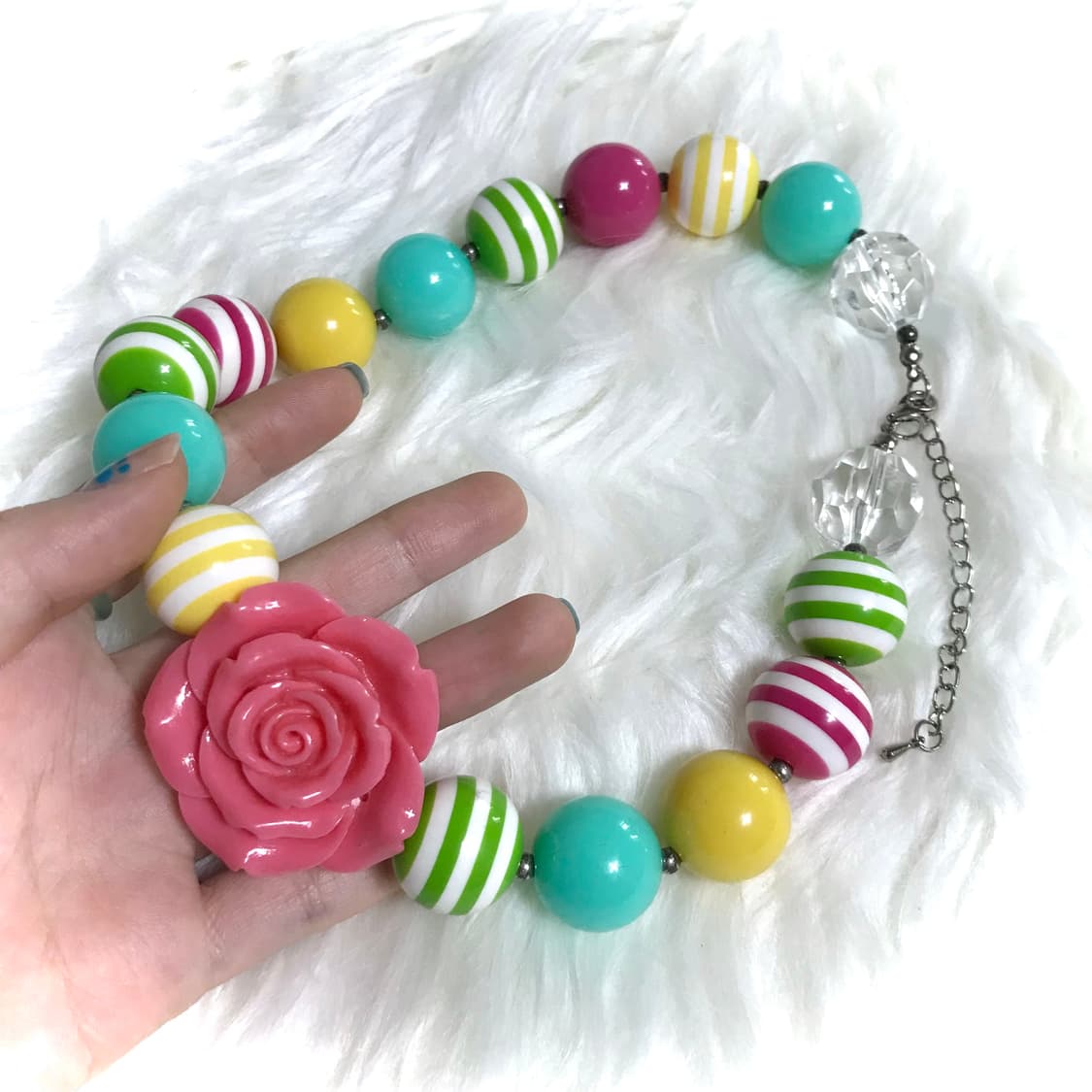 빈티지 y2k 키치 팝 장미 볼드 목걸이 상품이미지3