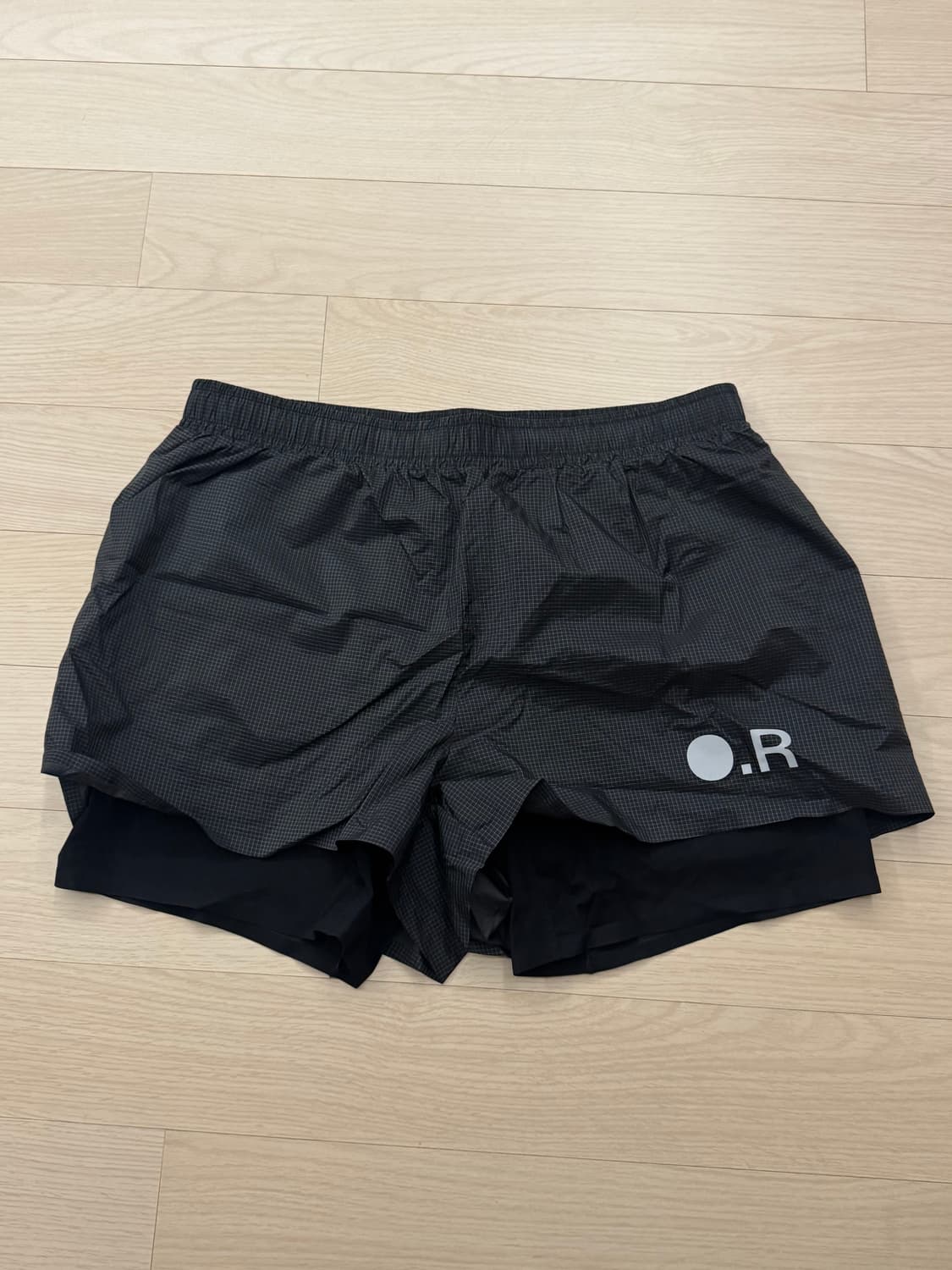 옵티미스틱 러너스 글로시 립스탑 쇼츠 블랙 XL 상품이미지3