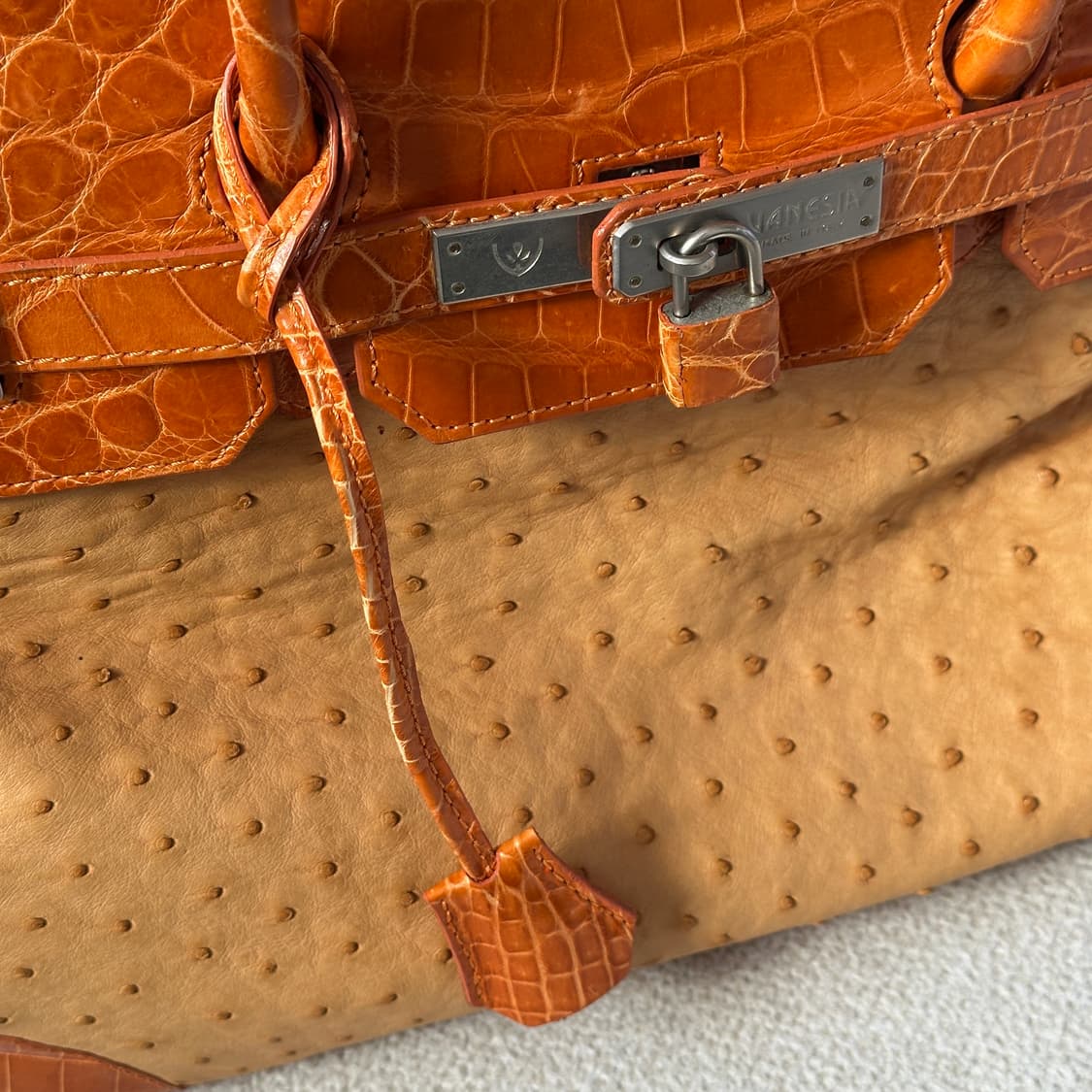 타조 가죽 토트백 상품이미지7