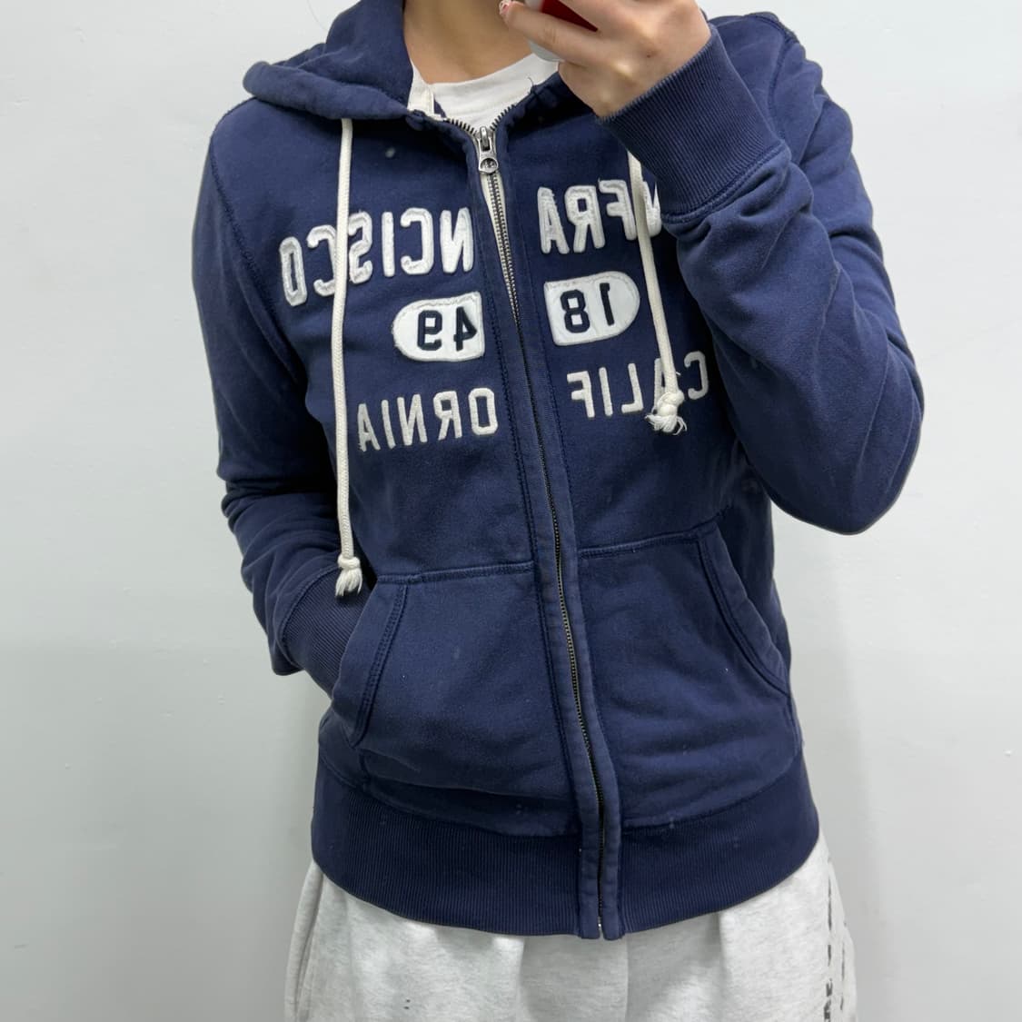 [M] 후아유 샌프란시스코 네이비 후드집업 상품이미지1