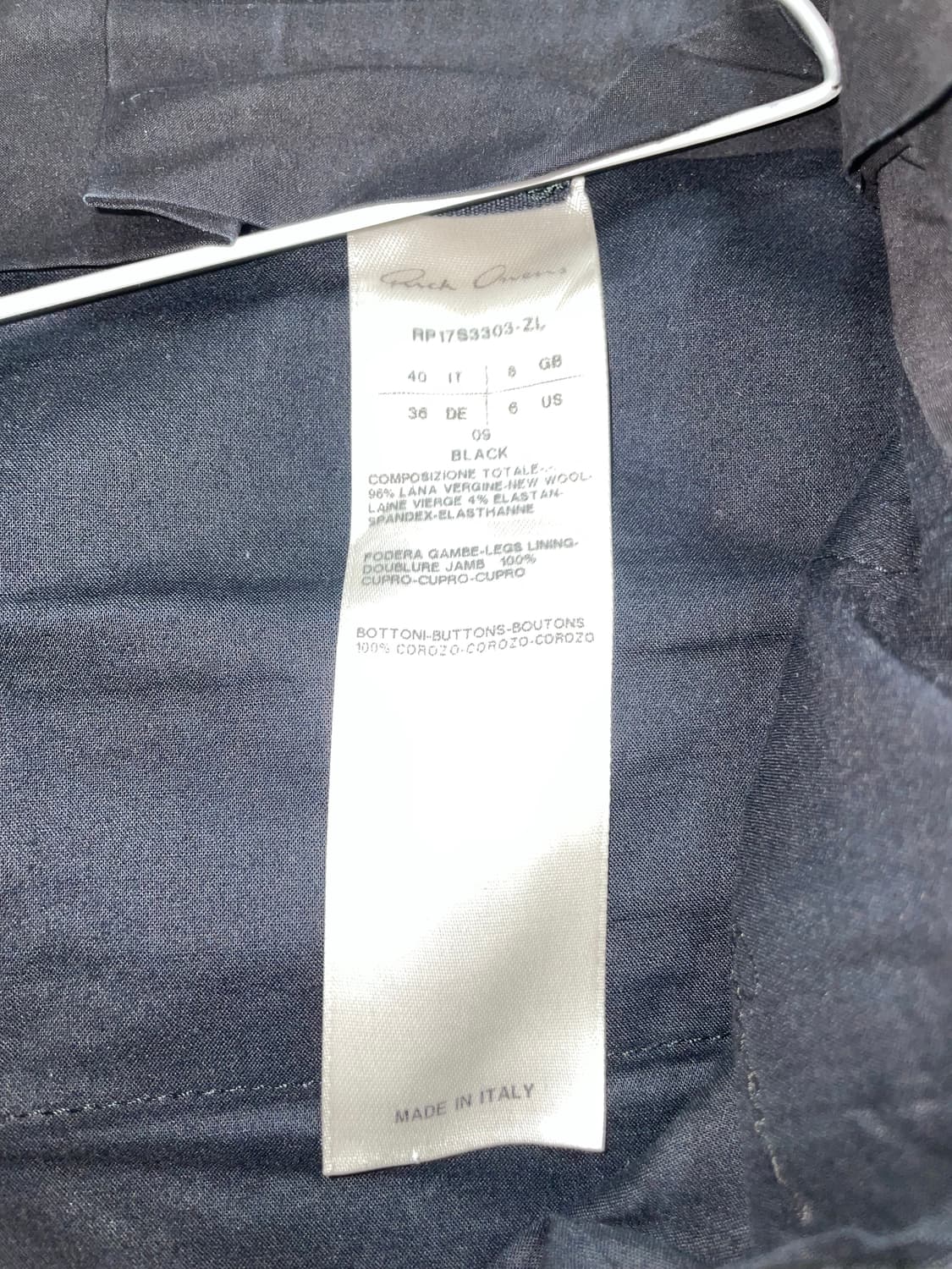 릭오웬스 하이웨이스트 팬츠 상품이미지4