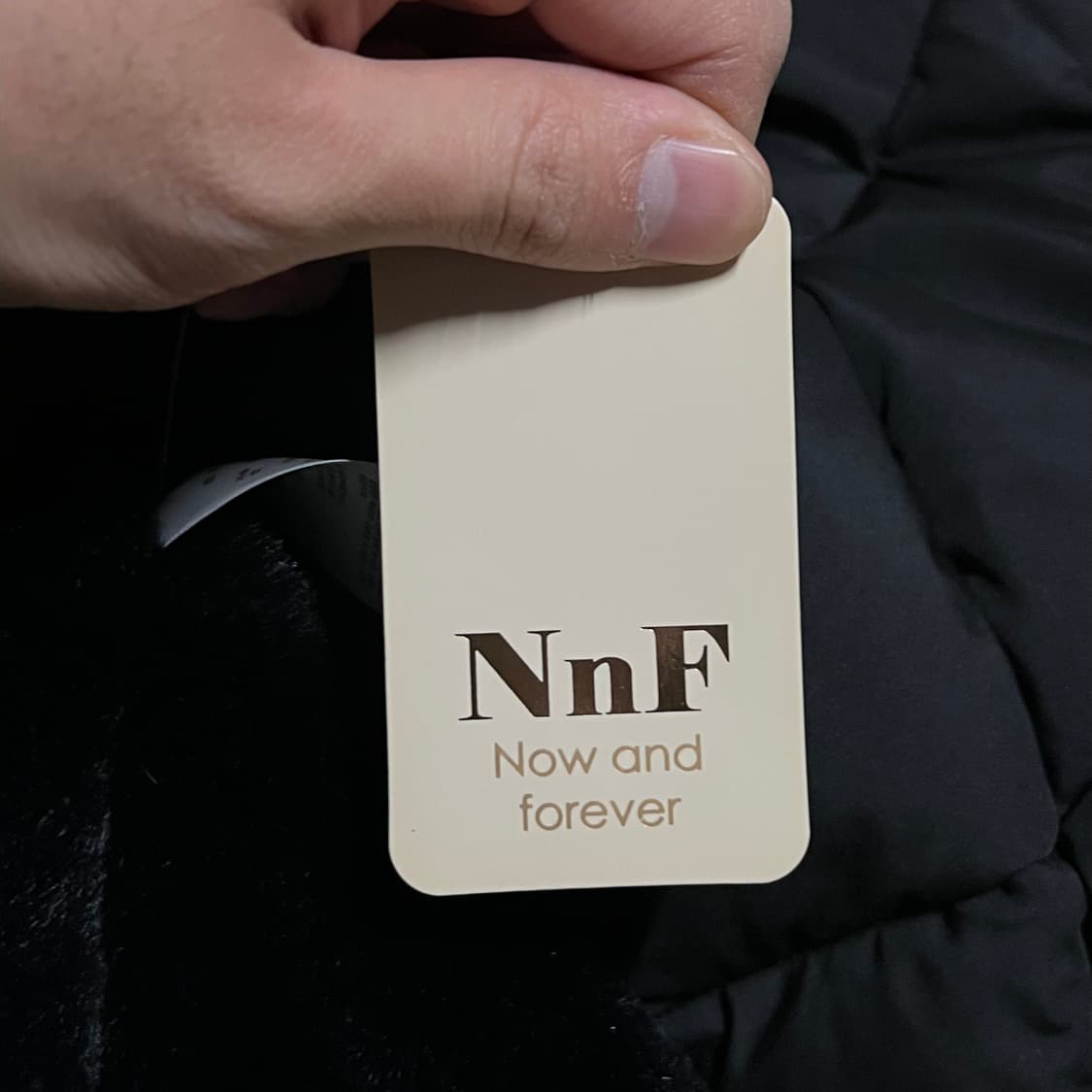 NnF 스웨터 넥트리밍 퀼팅 롱패딩 점퍼 [블랙] 100-165(88) 상품이미지5