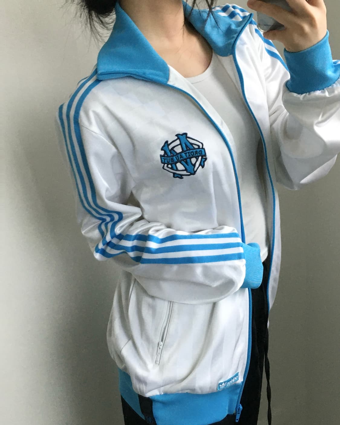 Adidas 아디다스 마르세유 베켄바우어 새틴 화이트 트랙탑 상품이미지3
