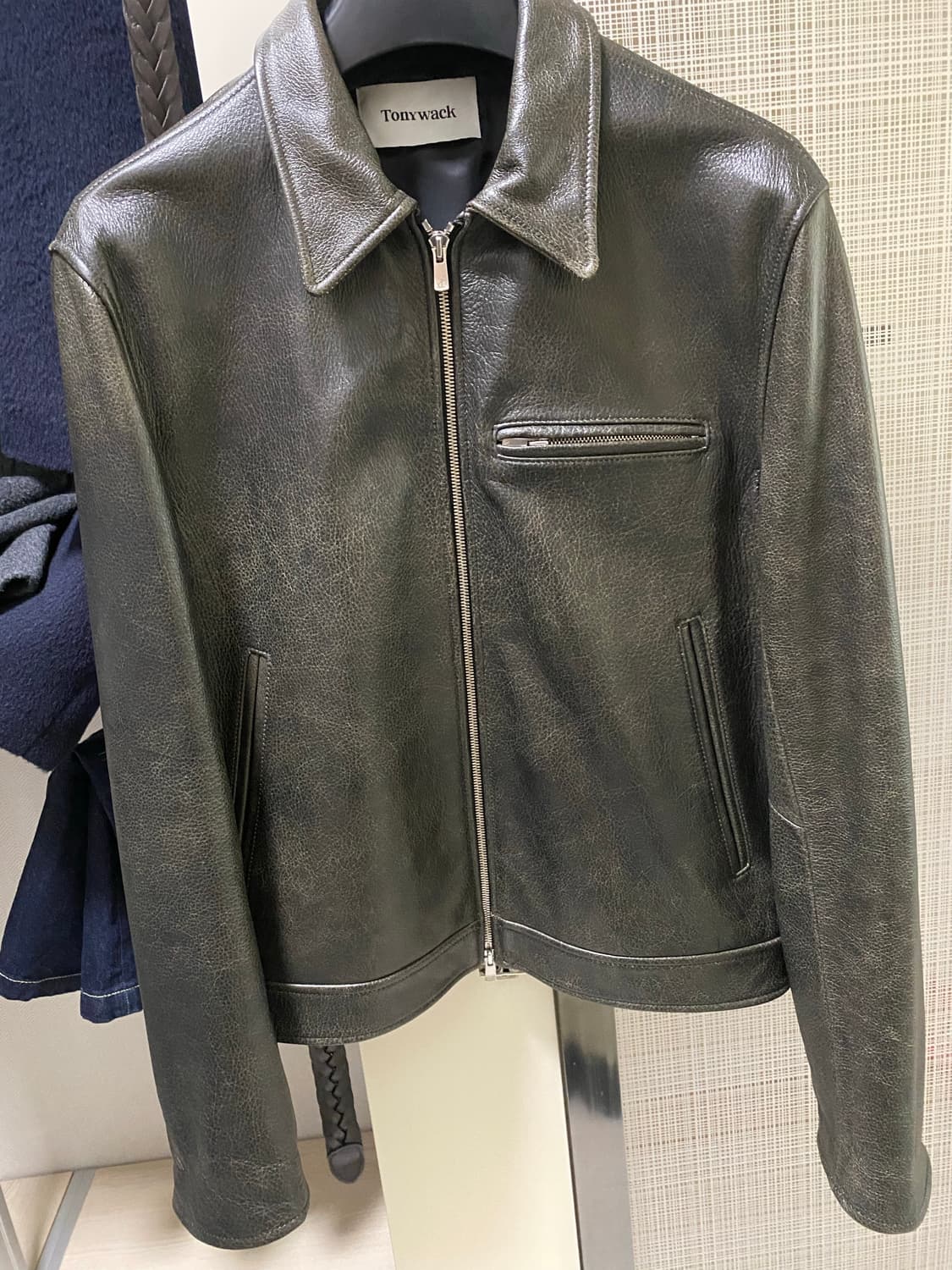 토니웩 25FW 레더 체스트집 자켓 L 상품이미지2
