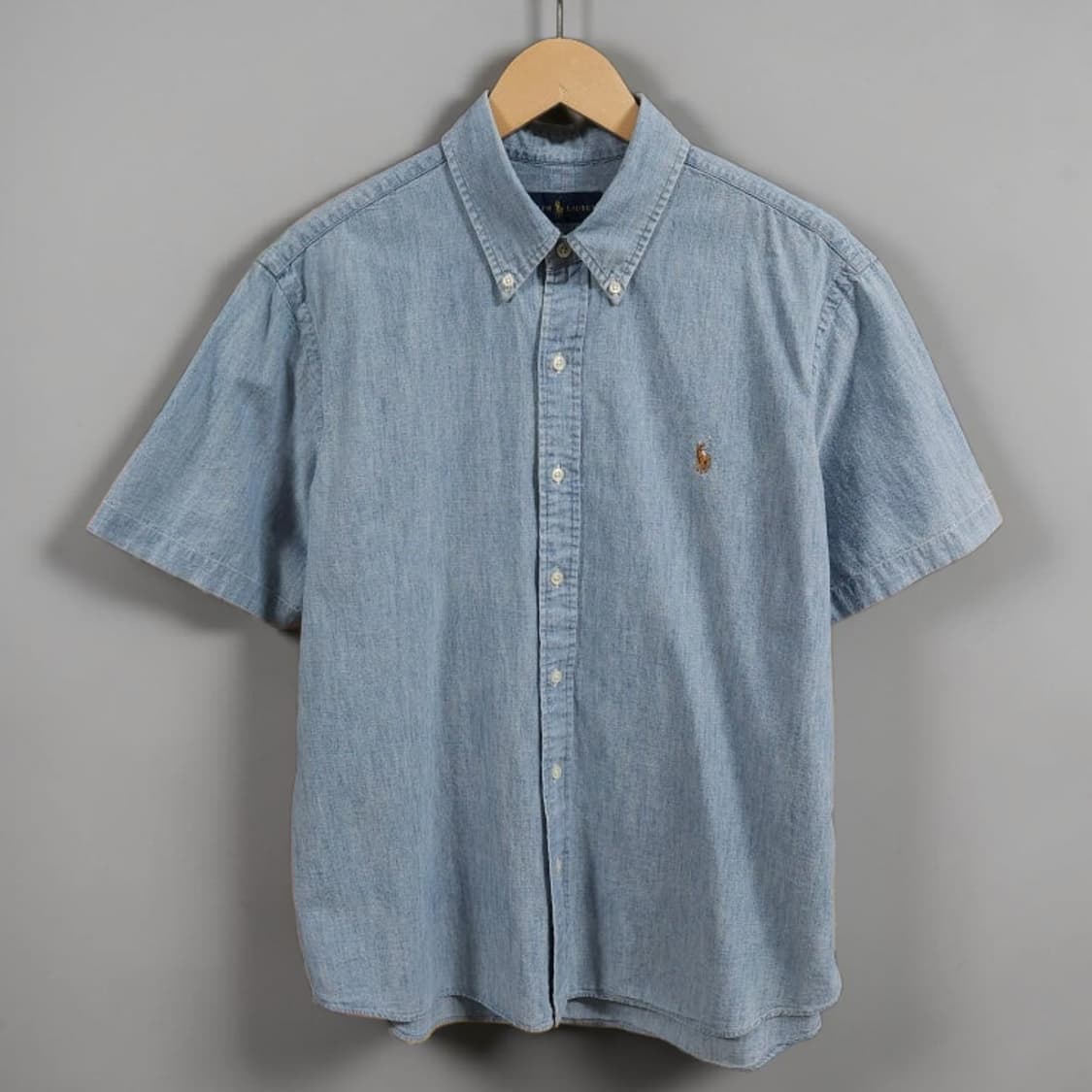 100~105 POLO 폴로 랄프로렌 샴브레이 반팔 셔츠 남방 상품이미지1