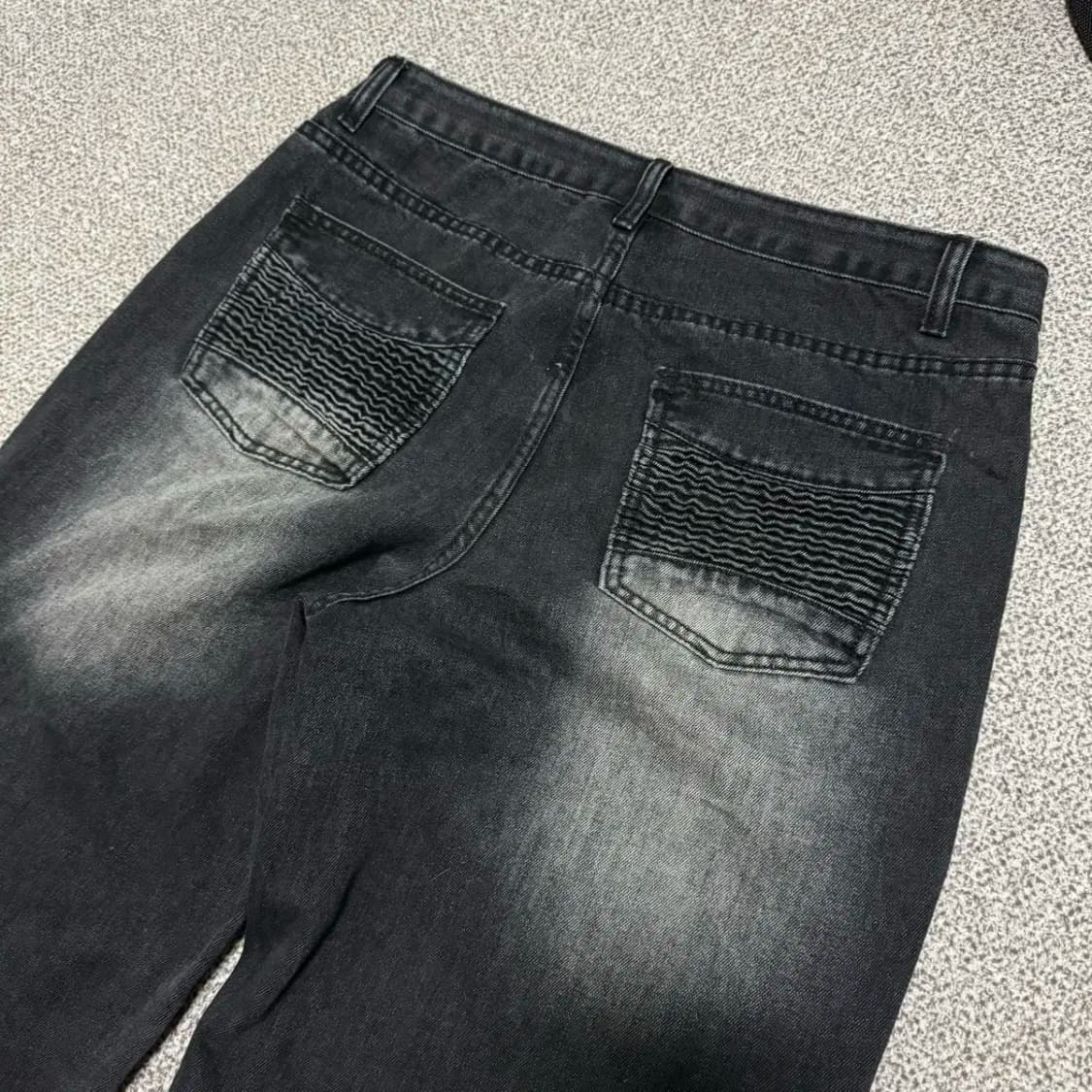 XL 트릴리온 흑청 데님 바지 상품이미지2