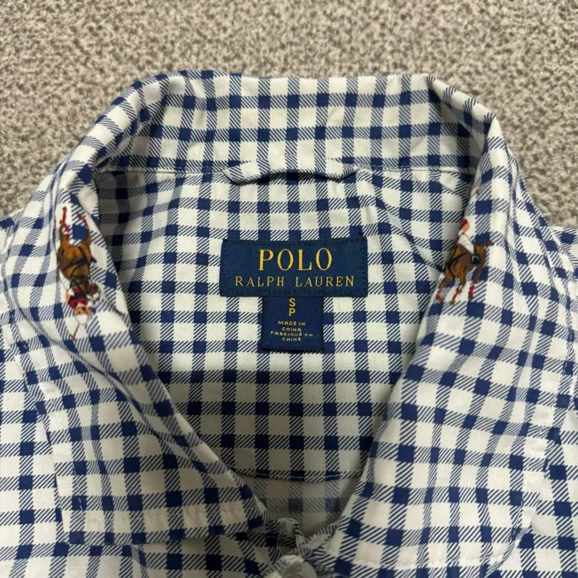 S 폴로랄프로렌 포니 패턴 체크 반팔 셔츠 상품이미지3