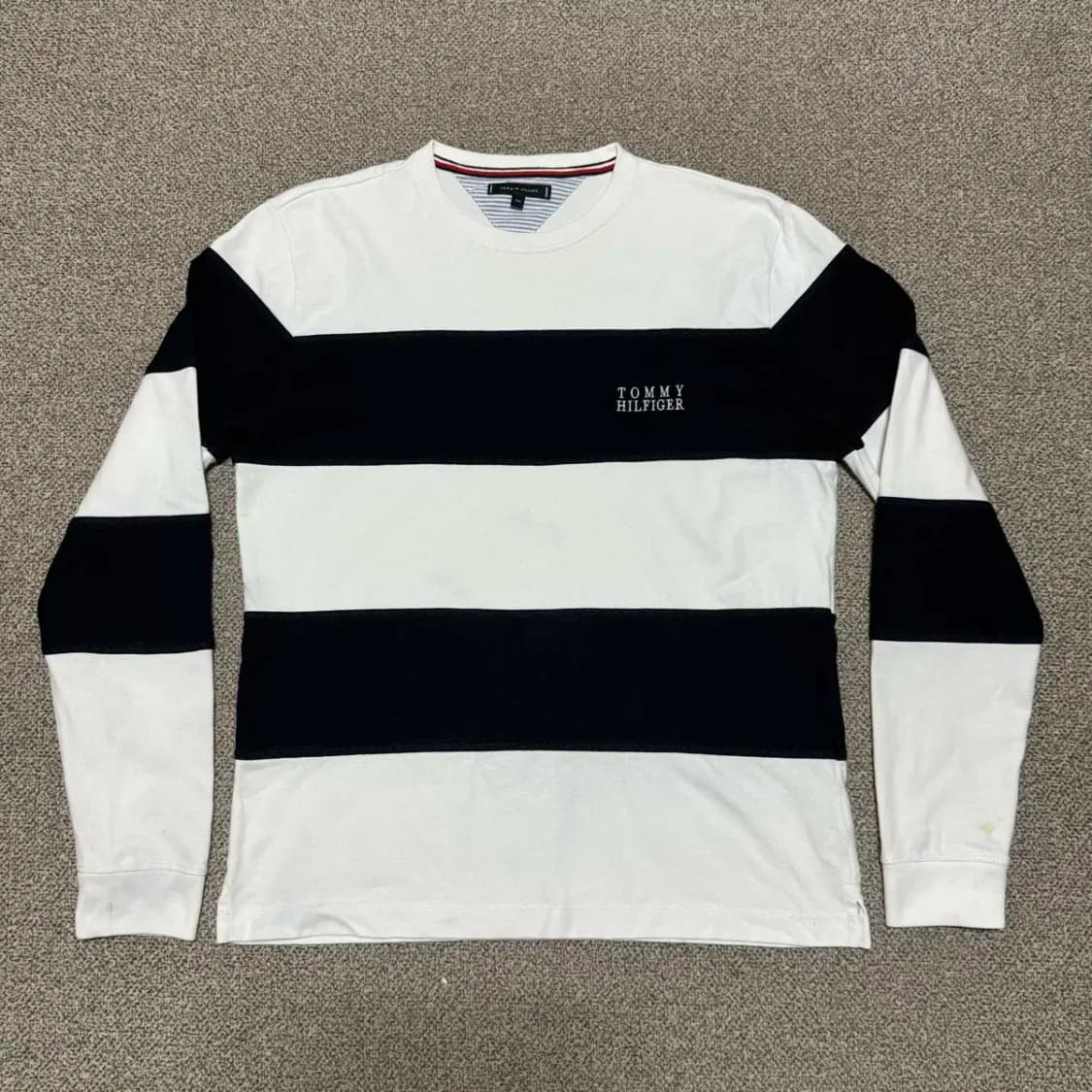 XXL 타미힐피거 스트라이프 크루넥 맨투맨 상품이미지1