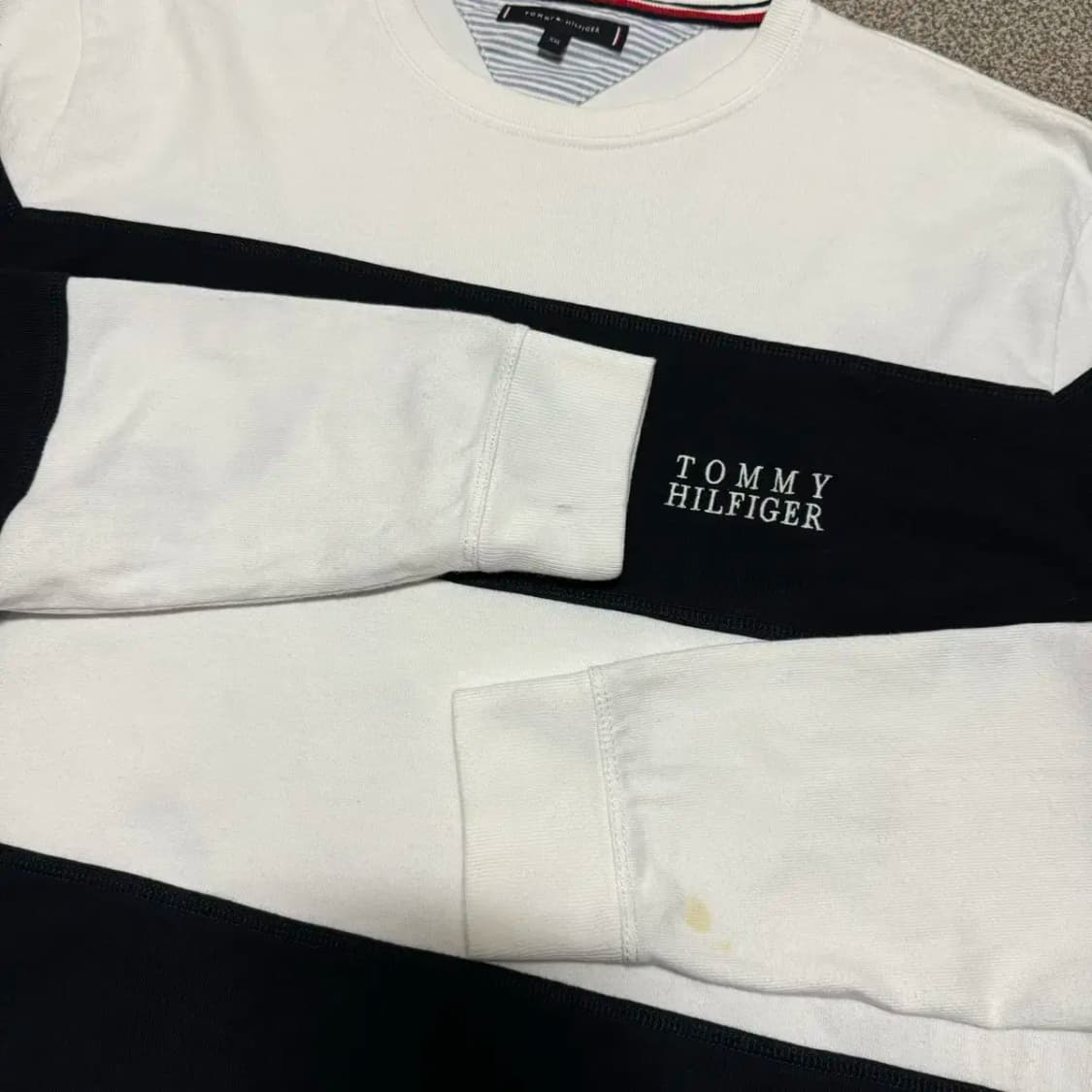 XXL 타미힐피거 스트라이프 크루넥 맨투맨 상품이미지5