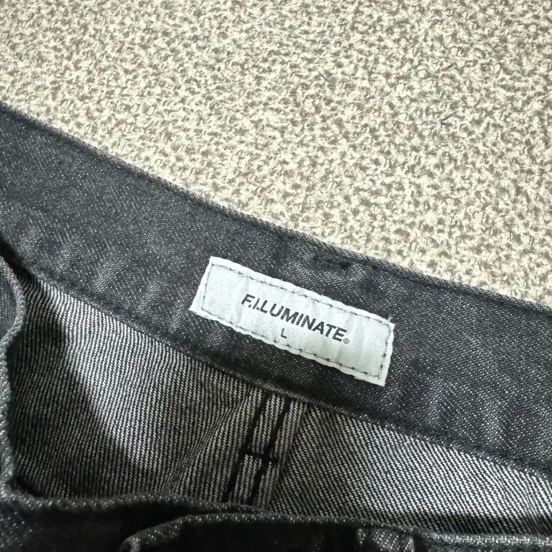 L 필루미네이트 흑청바지 와이드 상품이미지3