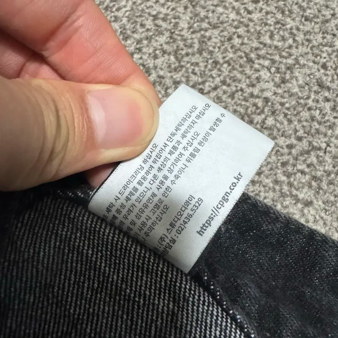 M 꼼파뇨 카고 흑청 데님 반바지 상품이미지5