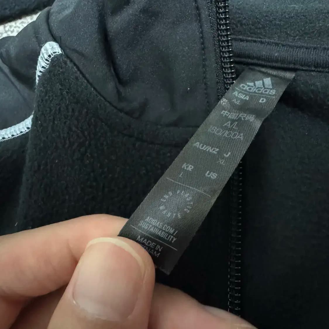 L 아디다스 플리스 반집업 상품이미지4