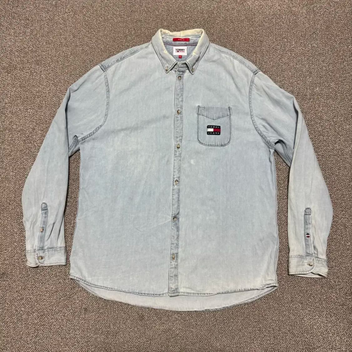 XXL 타미진스 데님 셔츠 상품이미지1