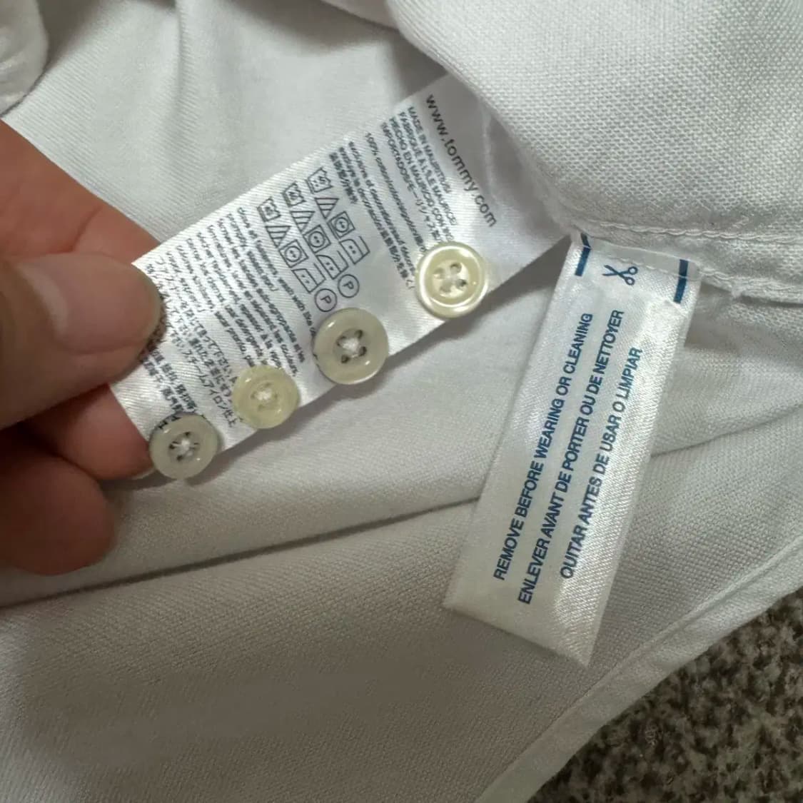 Xs 타미힐피거 빅로고 화이트 셔츠 상품이미지6